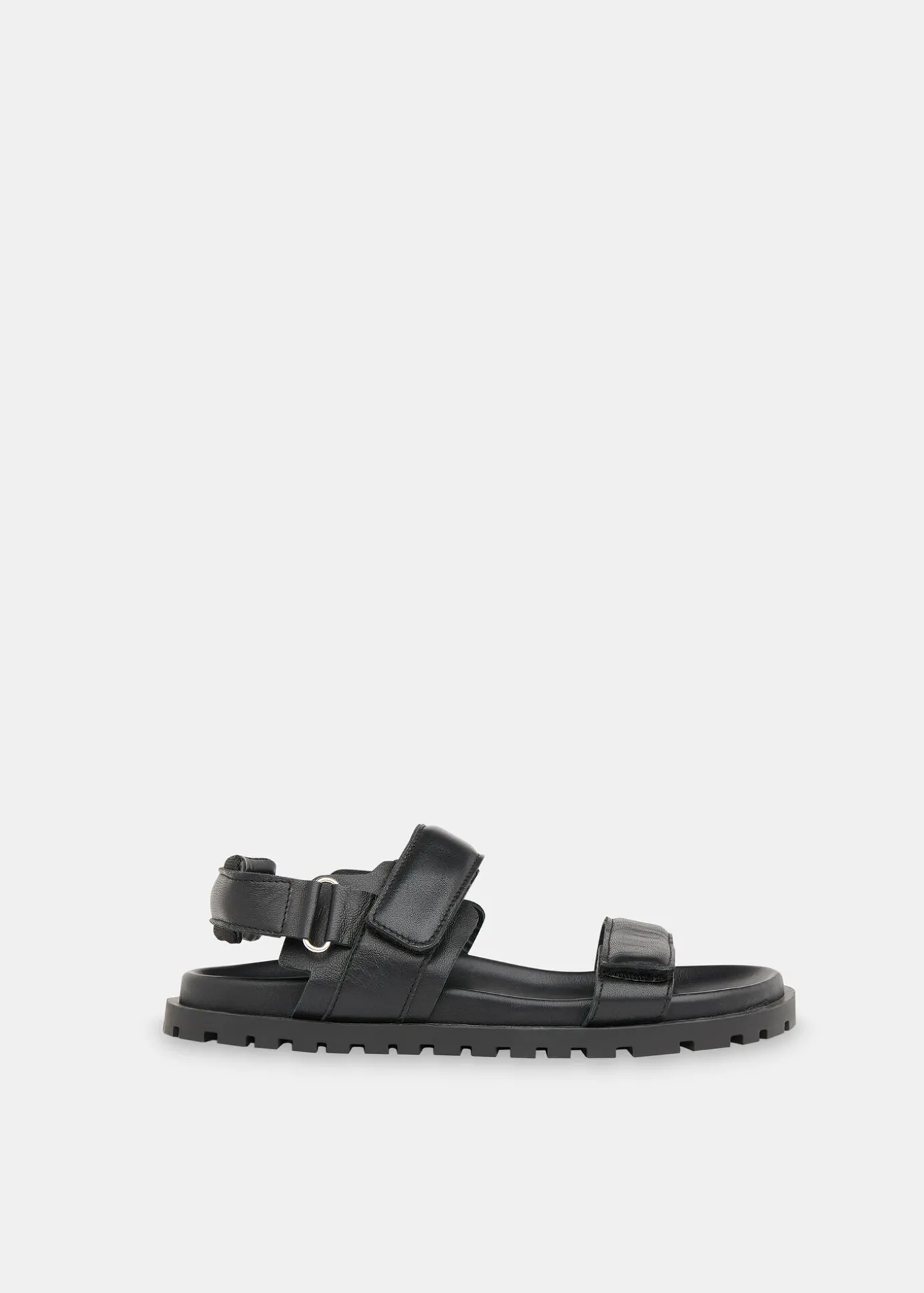 Black Ria Sporty Velcro Sandal