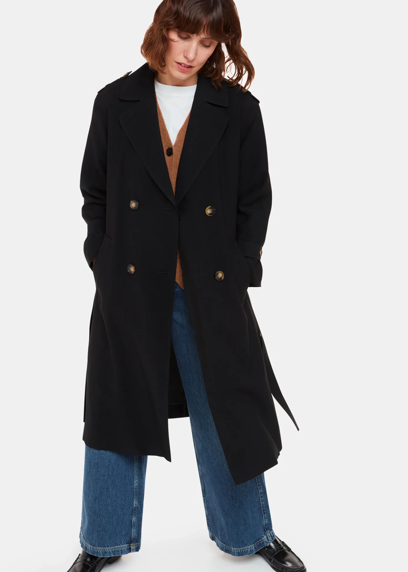 Black Riley Trench Coat