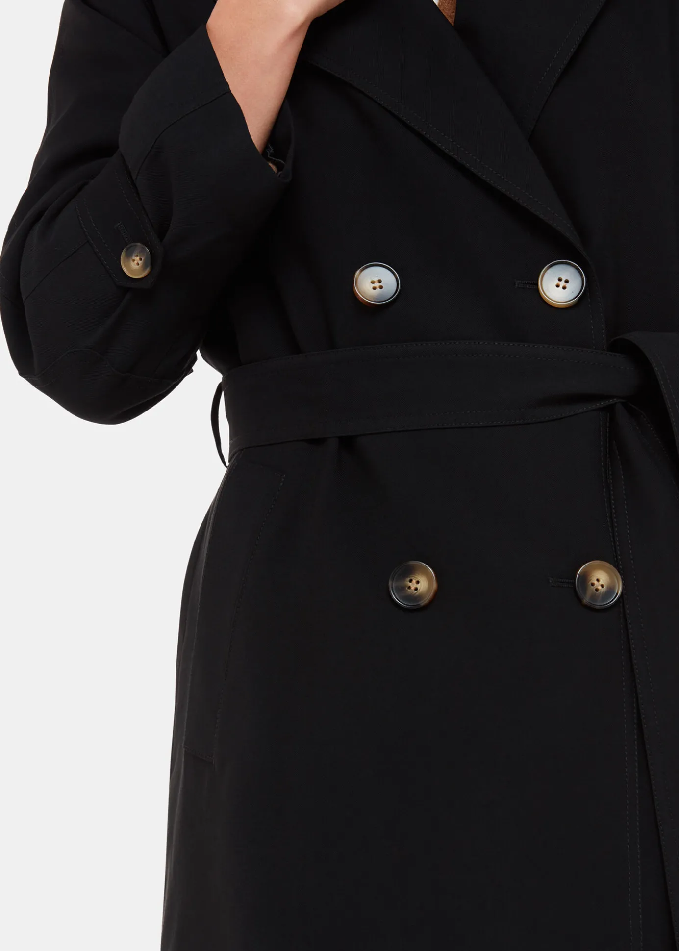Black Riley Trench Coat