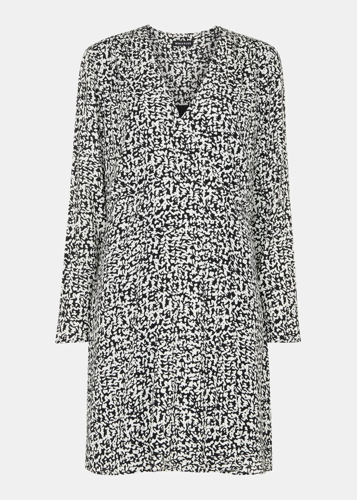 Black Scribble Print Flippy Dress