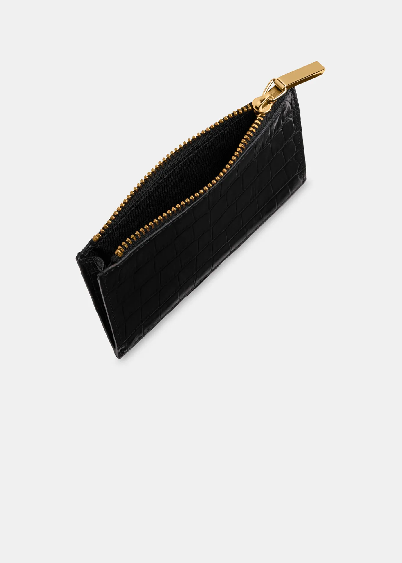 Black Shiny Croc Coin Purse