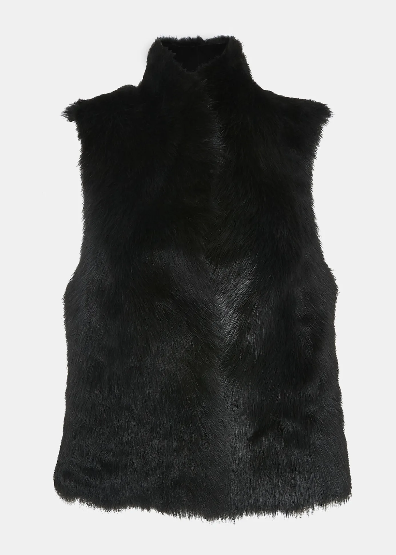 Black Short Toscana Sheepskin Gilet