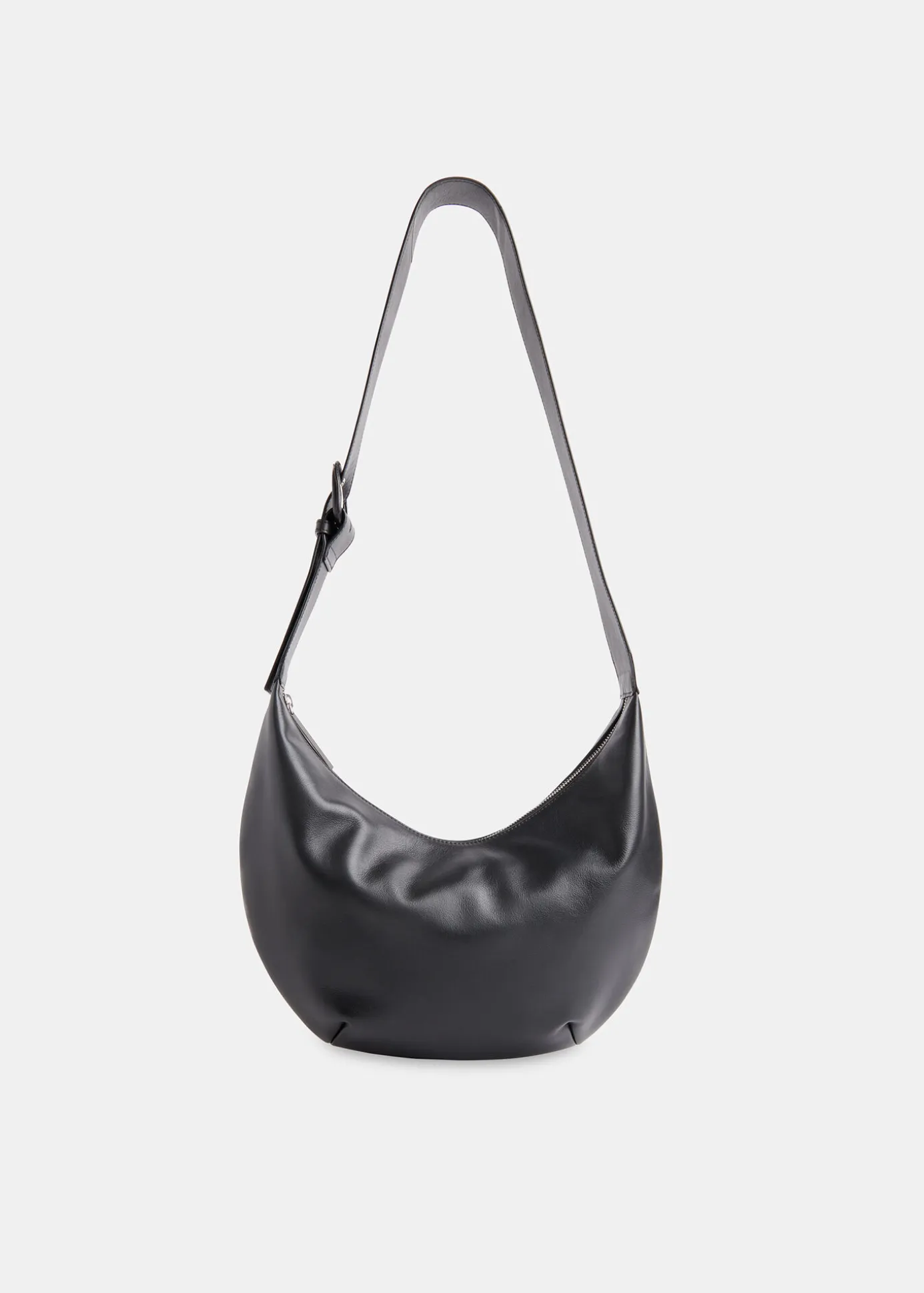 Black Sia Curved Crossbody Bag