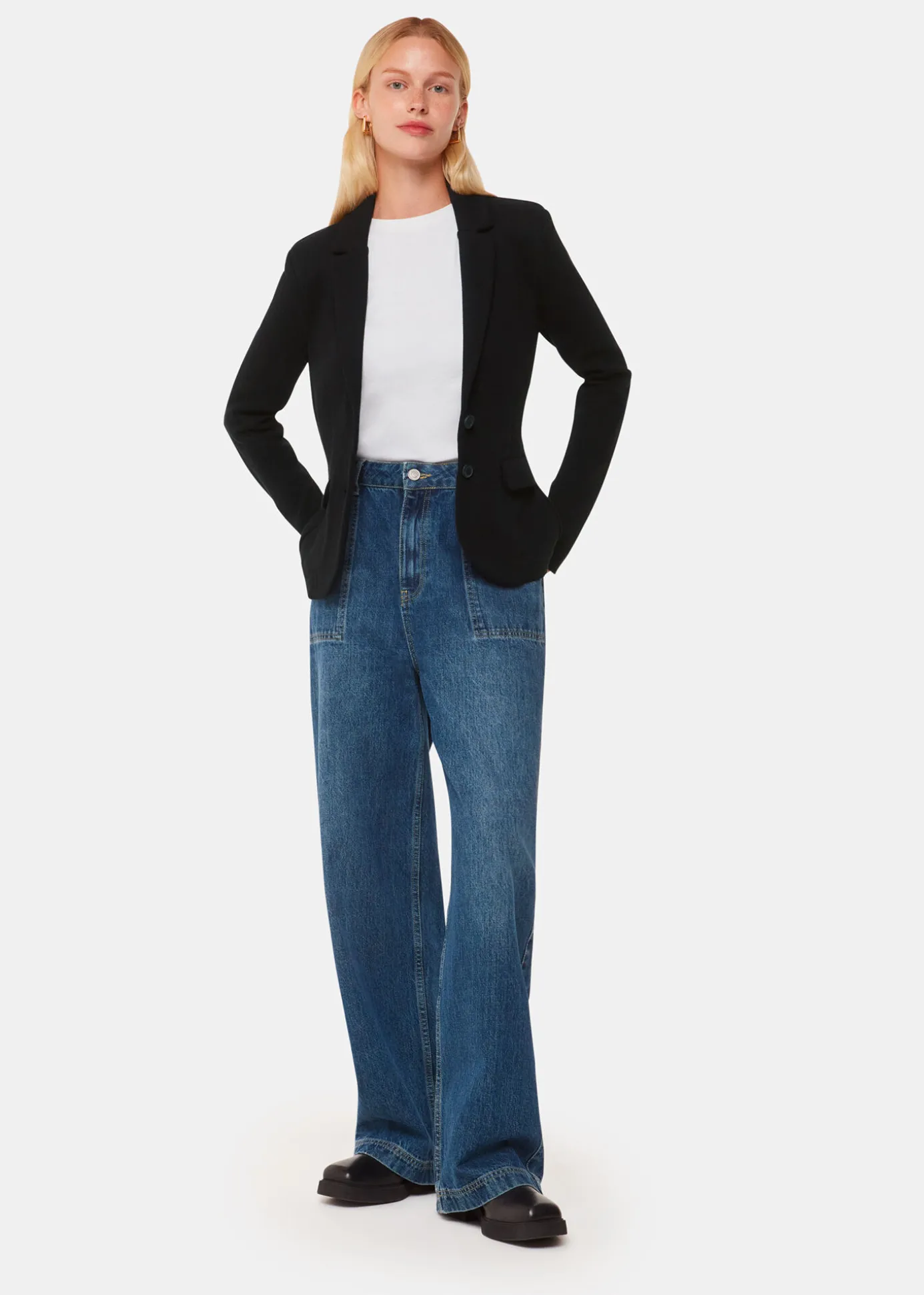 Black Slim Jersey Jacket