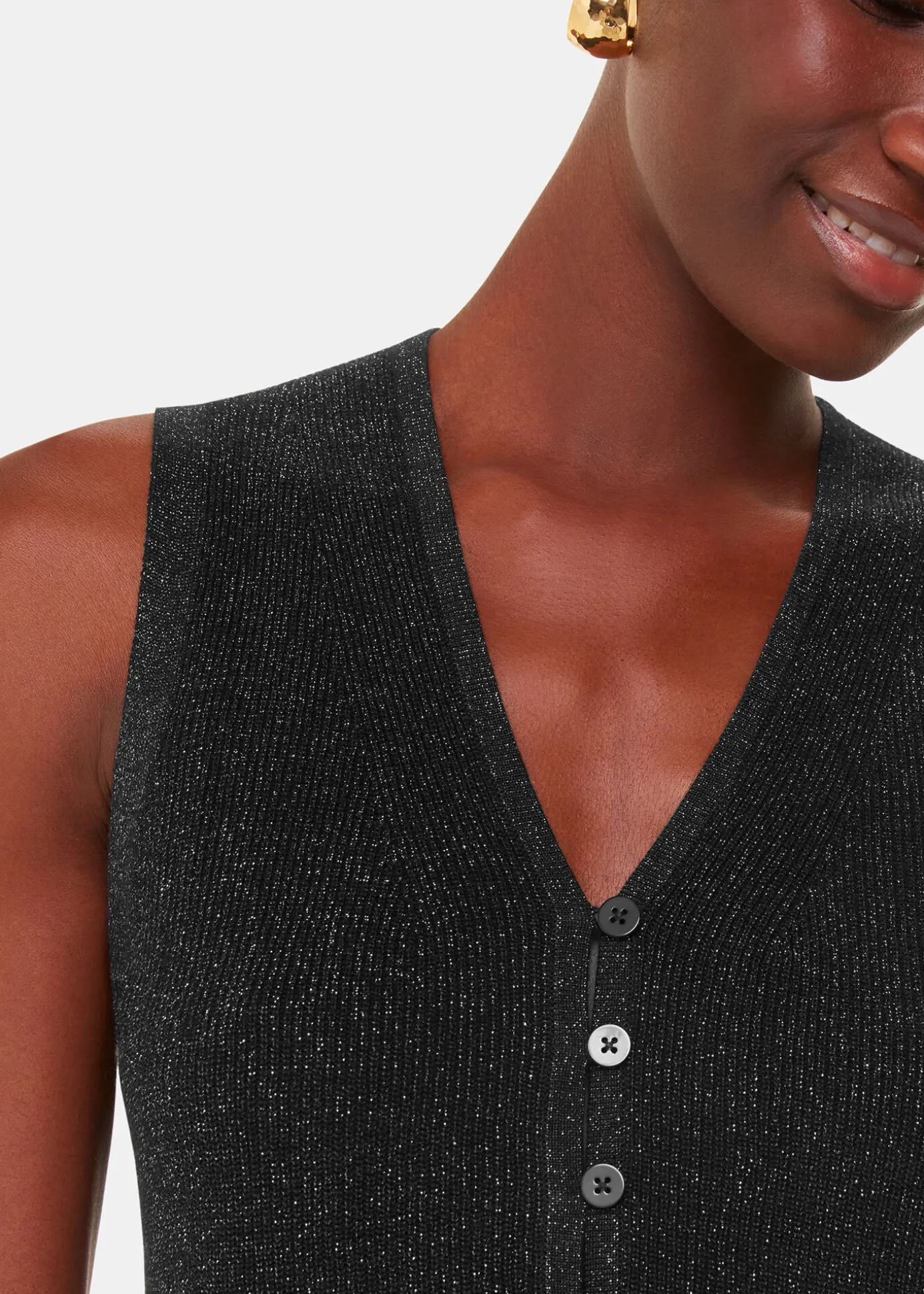 Black Sparkle Knit Tank