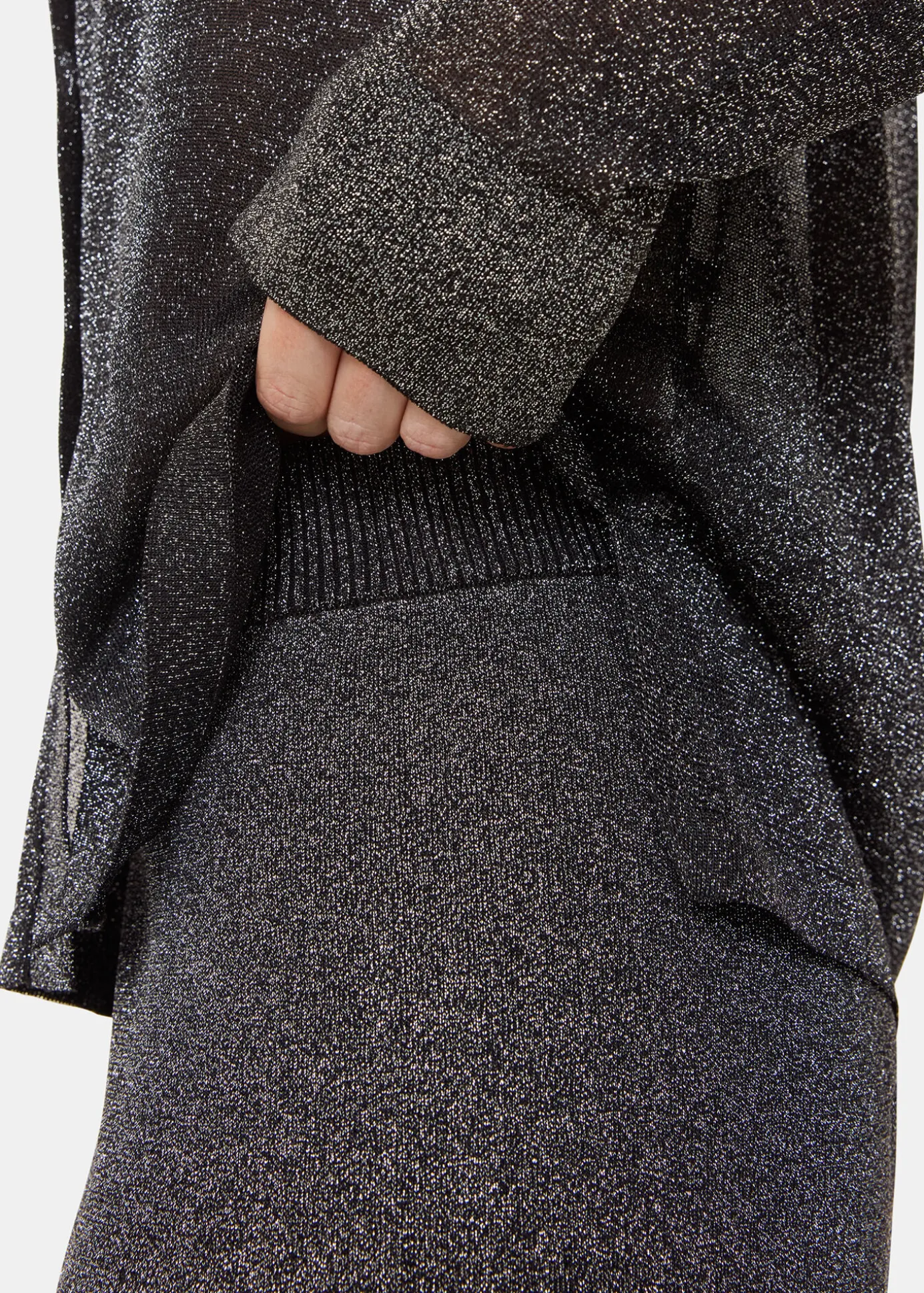 Black Sparkle Knitted Trouser
