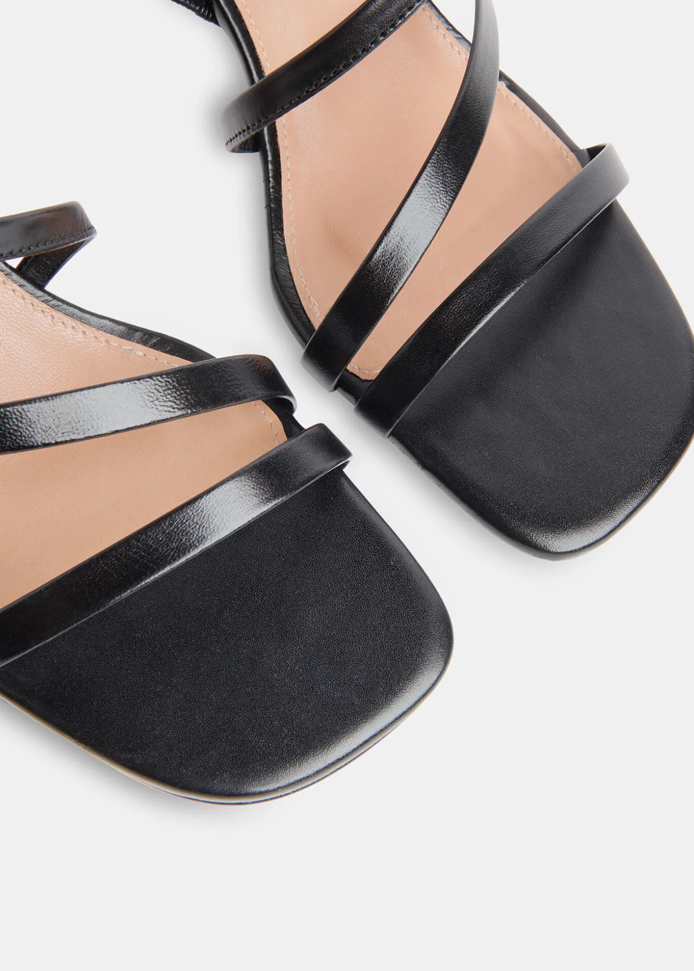 Black Tenley Strappy Heeled Sandal