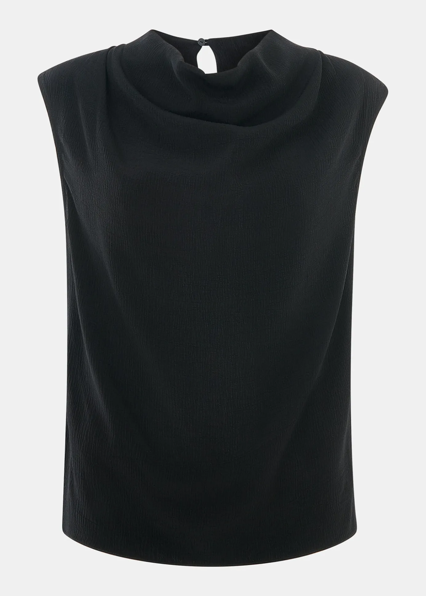 Black Textured Sleeveless Tank