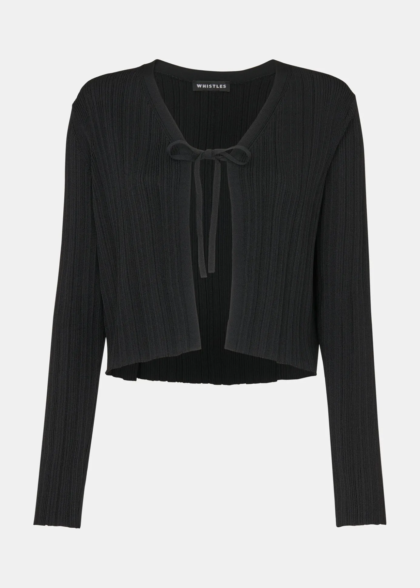 Black Tie Front Detail Cardigan