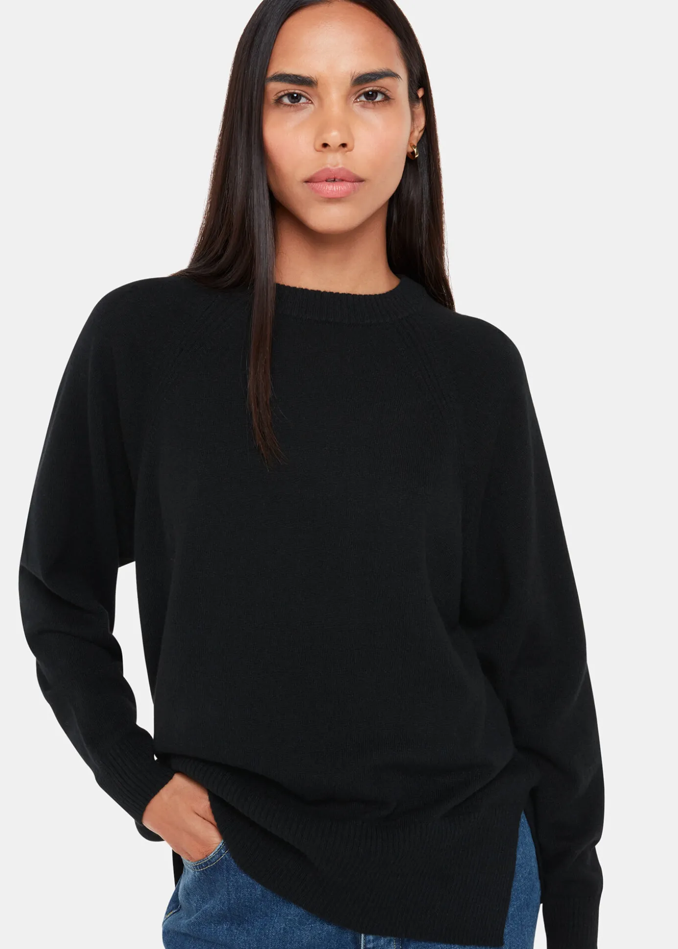 Black Ultimate Cashmere Crew Neck