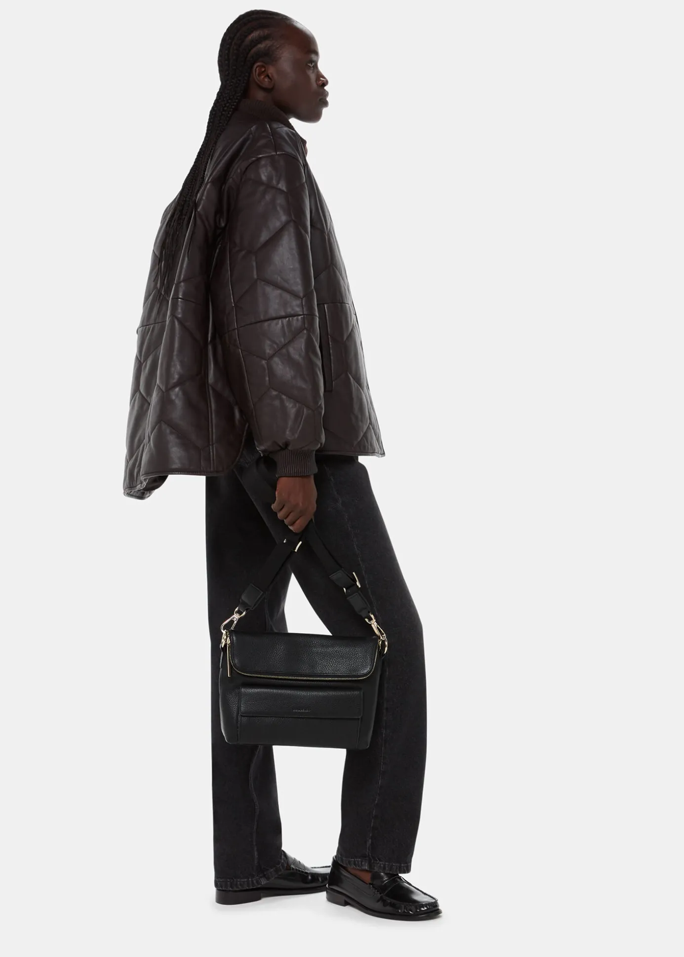 Black Vida Crossbody Bag