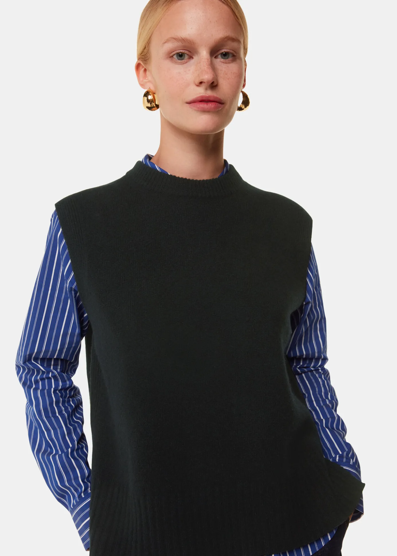 Black Wool Sleeveless Tank