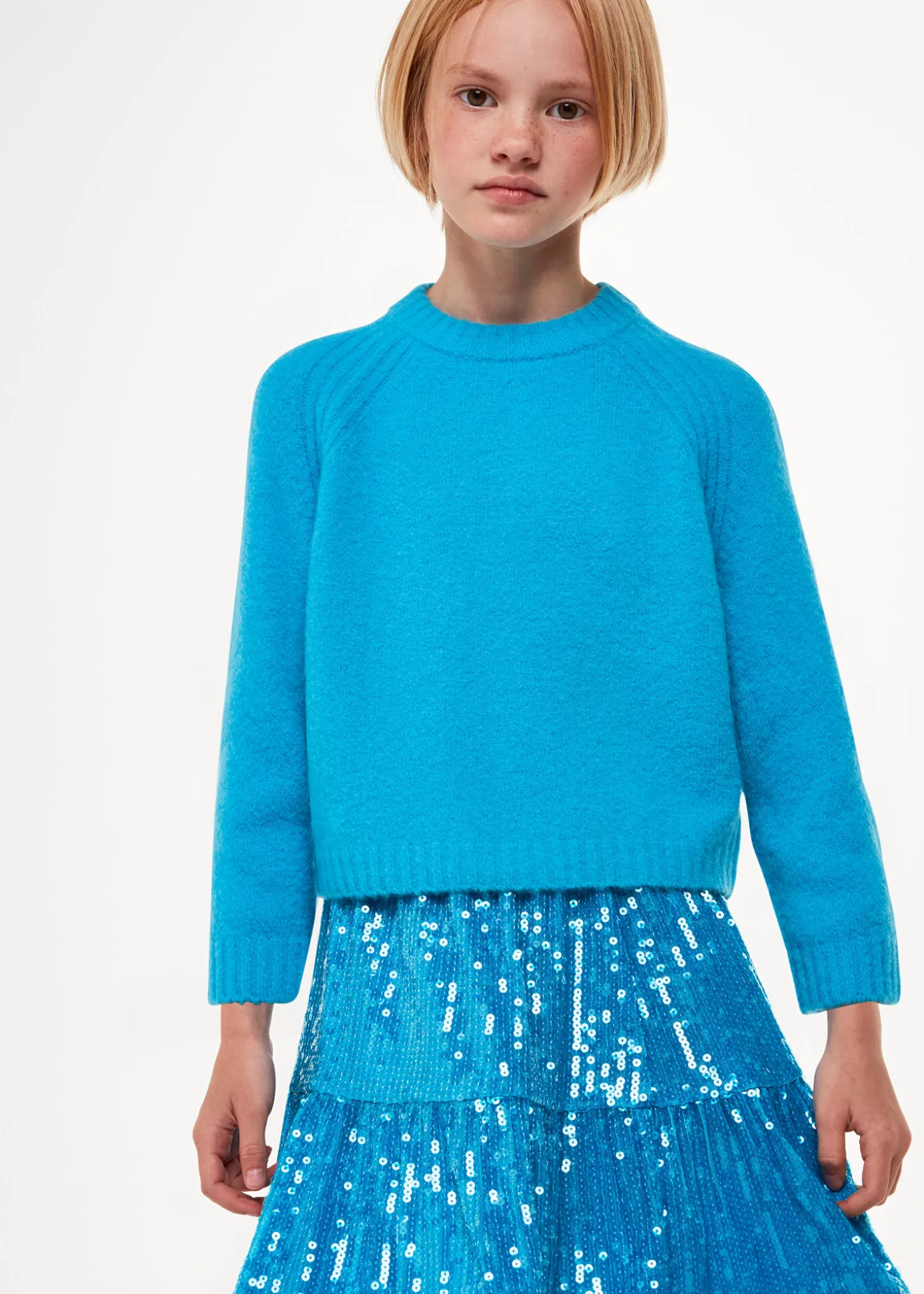 Blue Isadora Sequin Skirt
