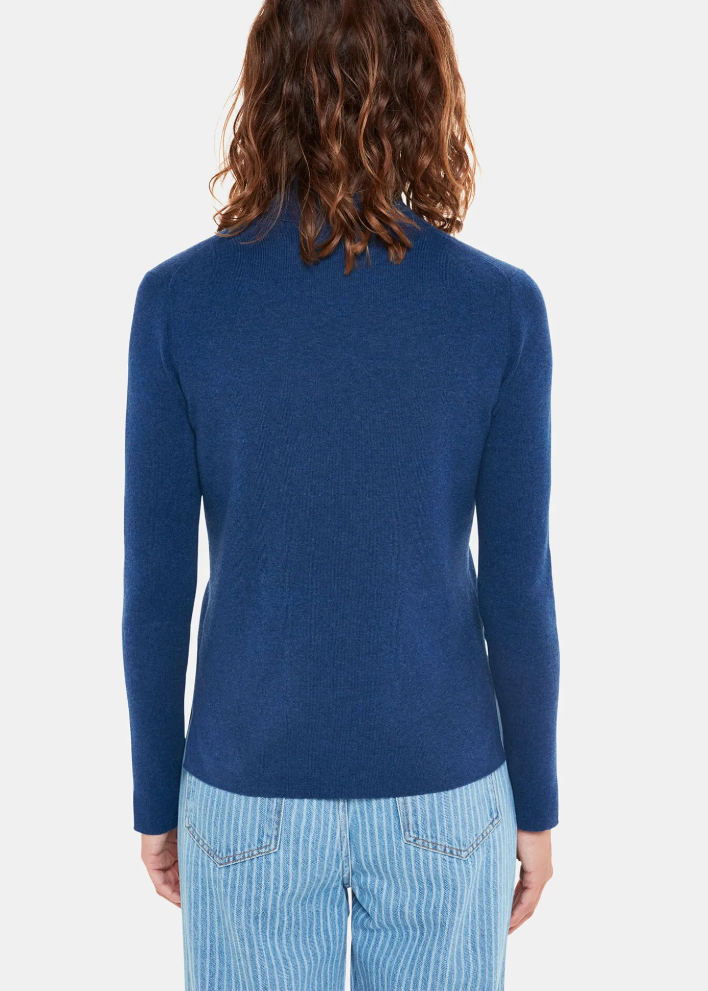 Blue Maja Knitted Polo Neck Knit