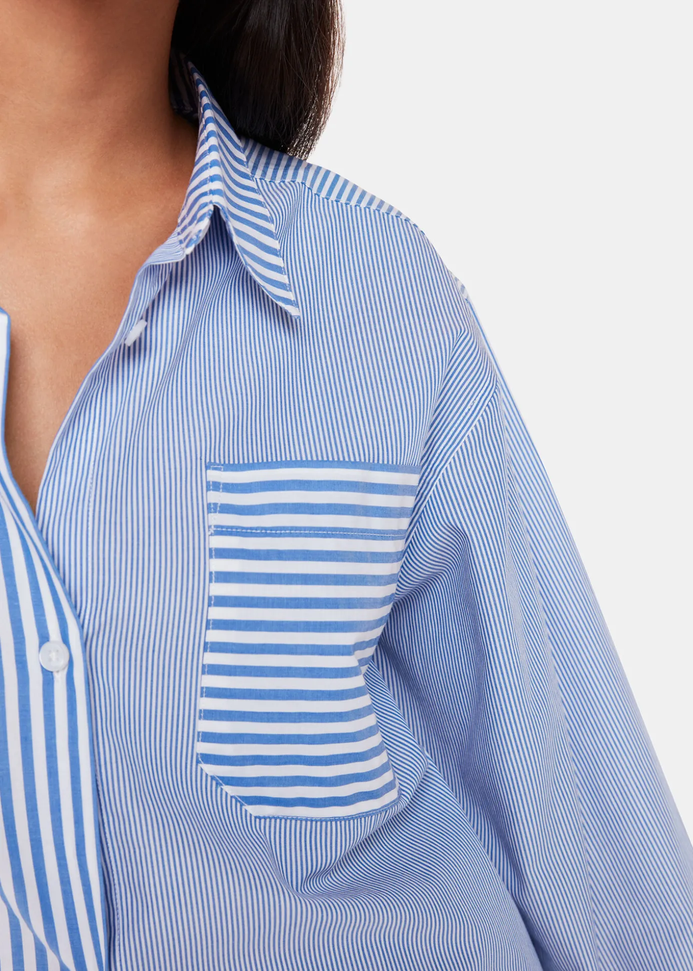 Blue Millie Stripe Oversized Shirt