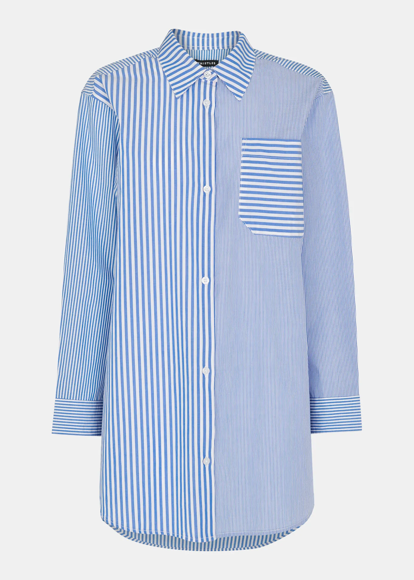 Blue Millie Stripe Oversized Shirt