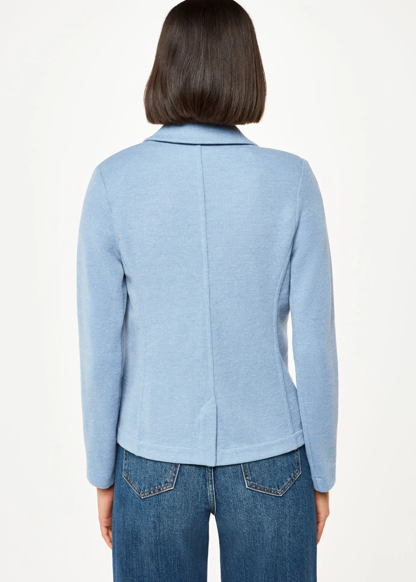Blue Slim Jersey Jacket