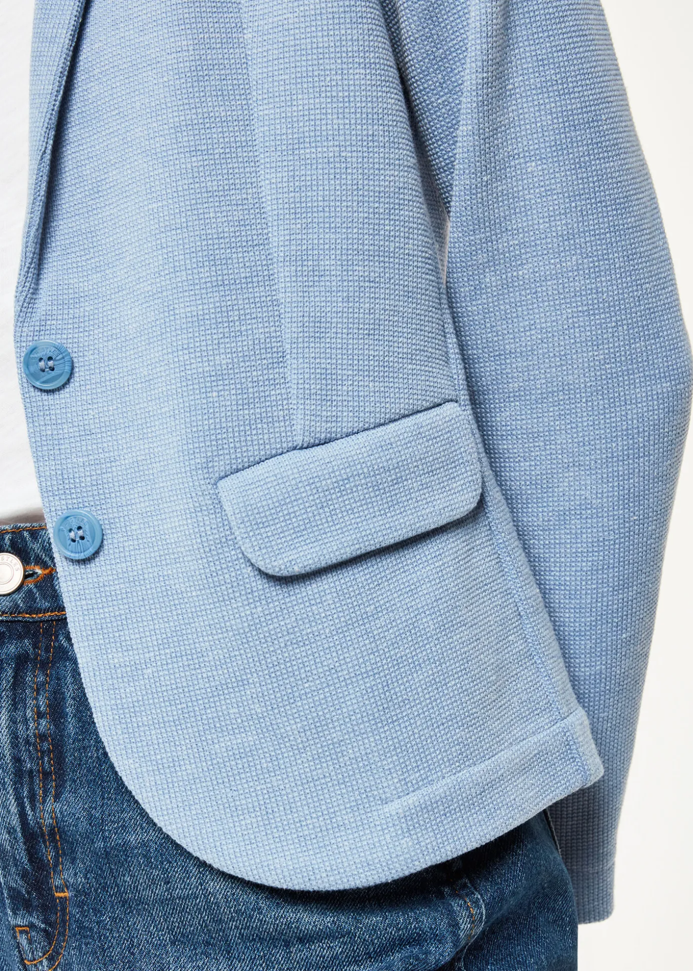 Blue Slim Jersey Jacket