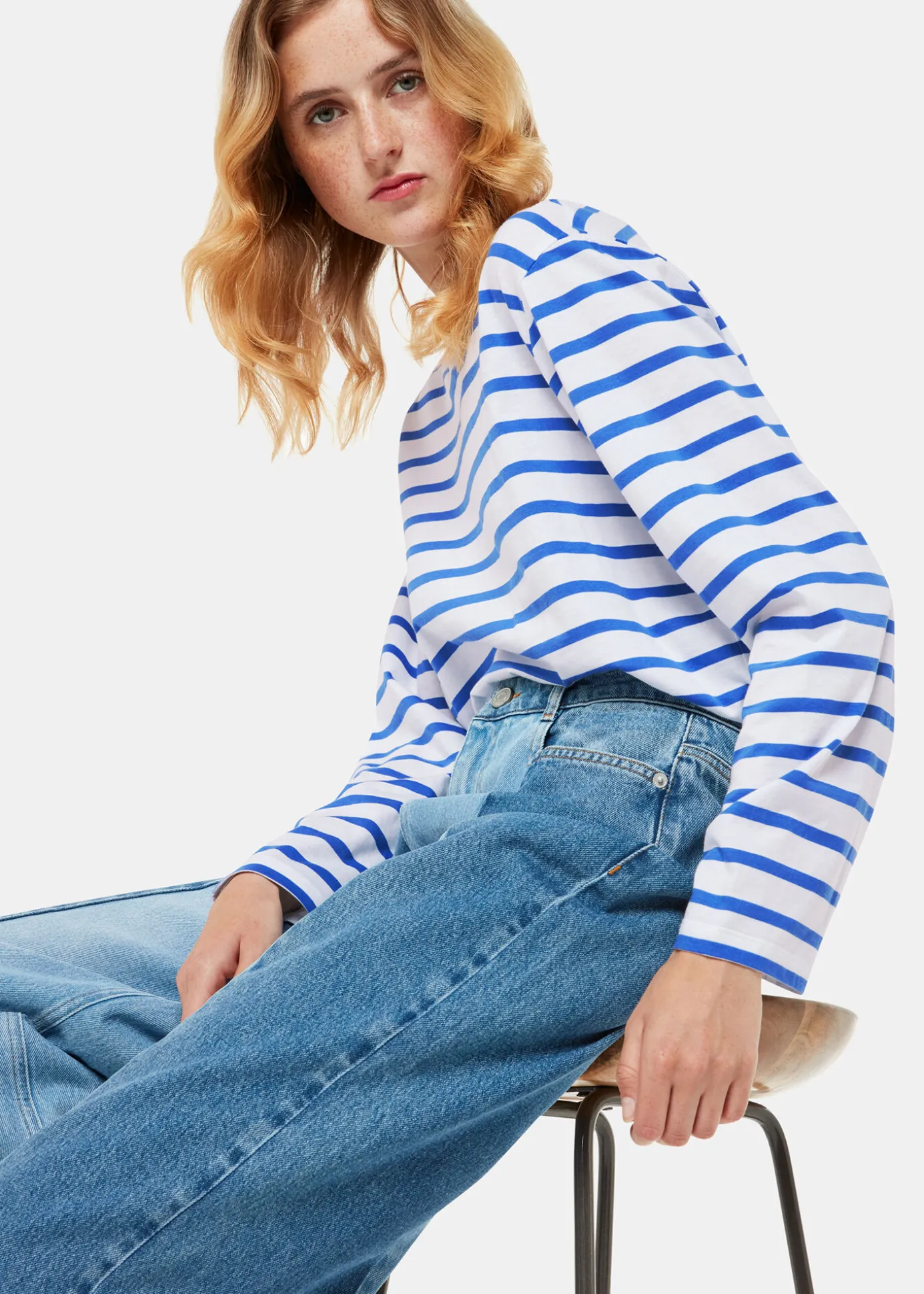 Blue Stripe Cotton Top