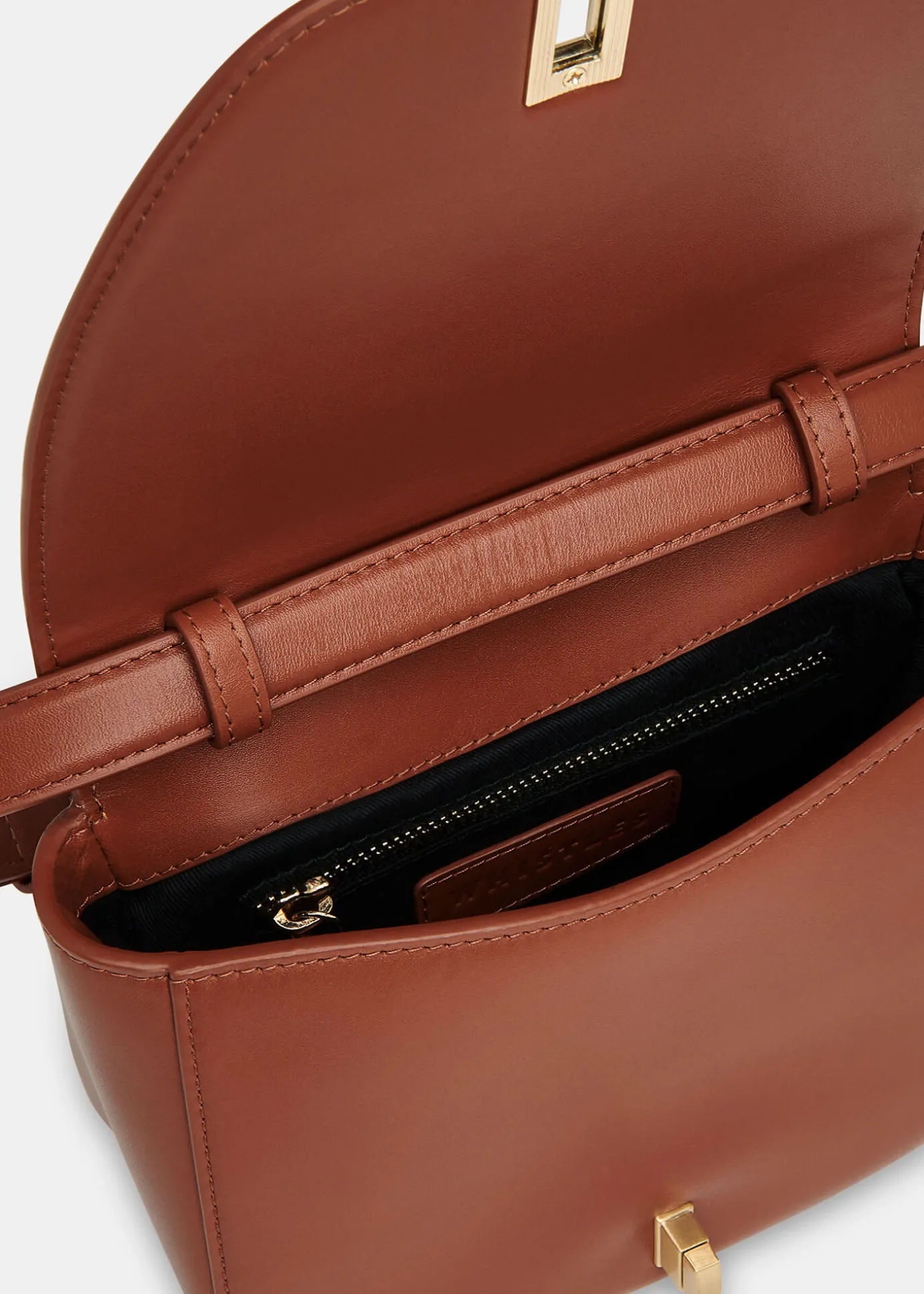 Brown Carlota Turnlock Satchel