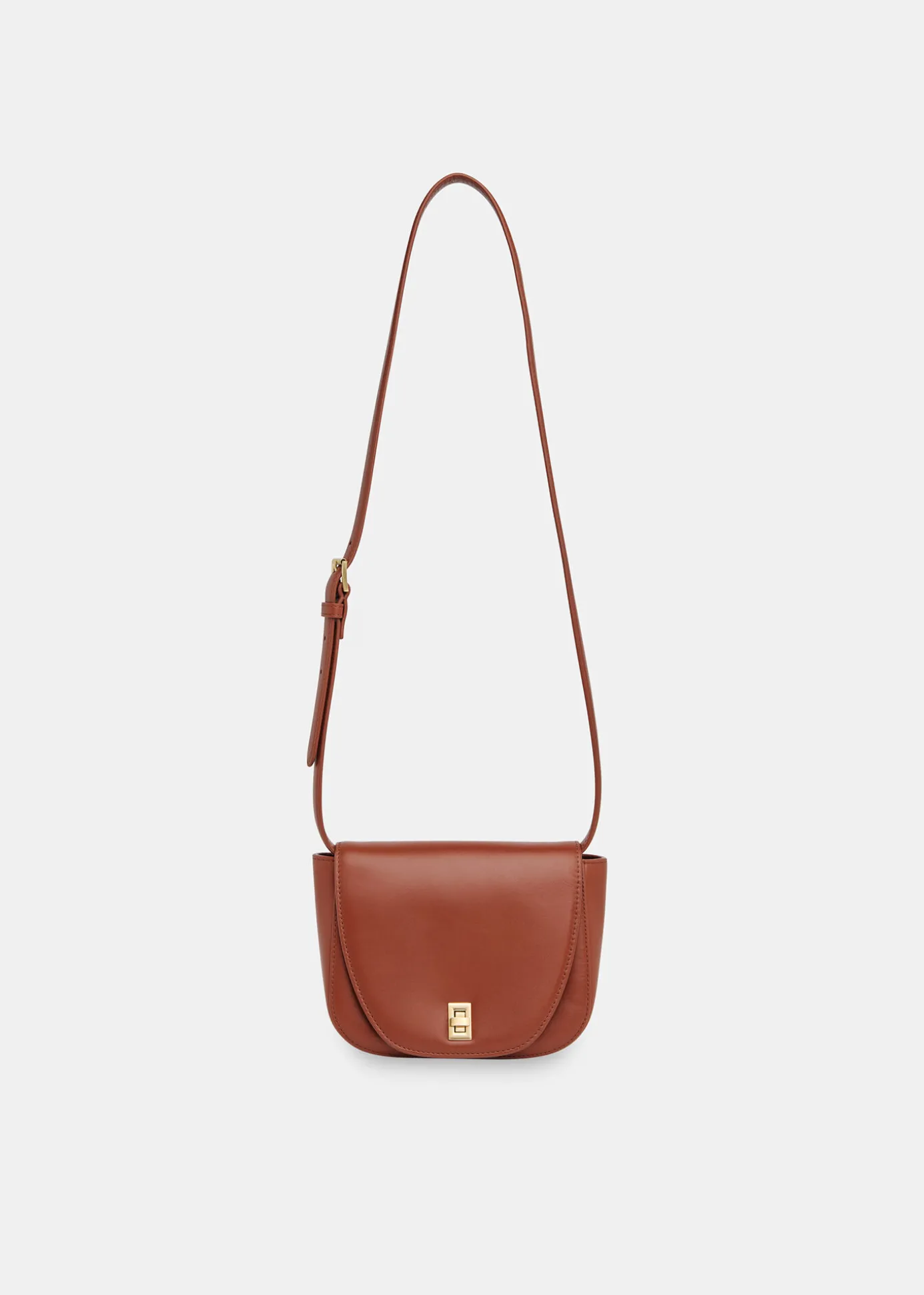 Brown Carlota Turnlock Satchel