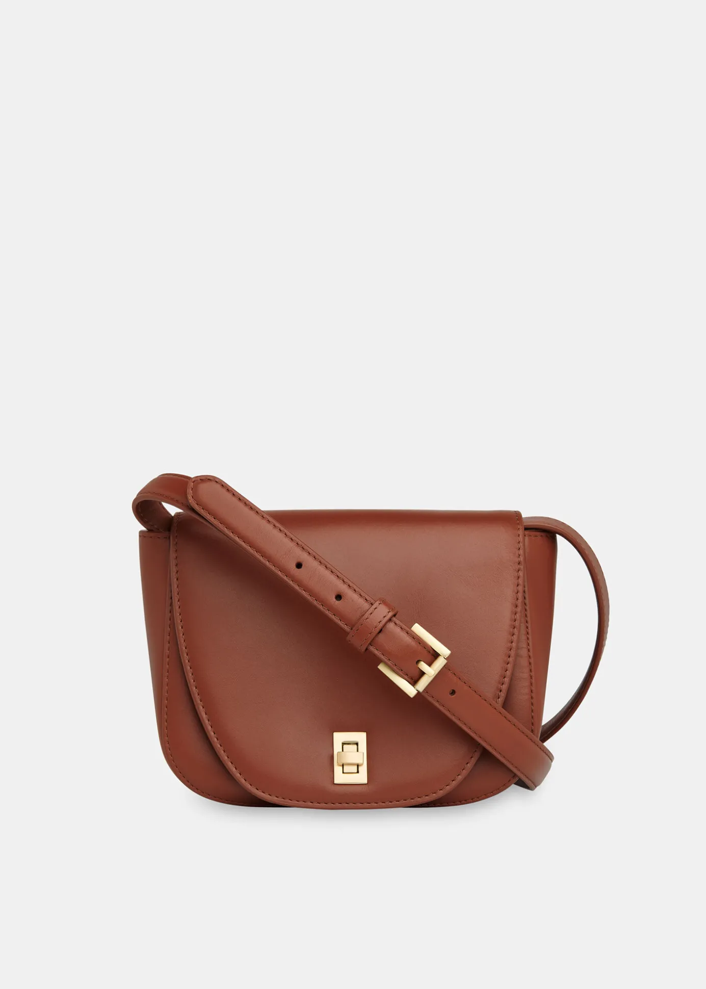 Brown Carlota Turnlock Satchel