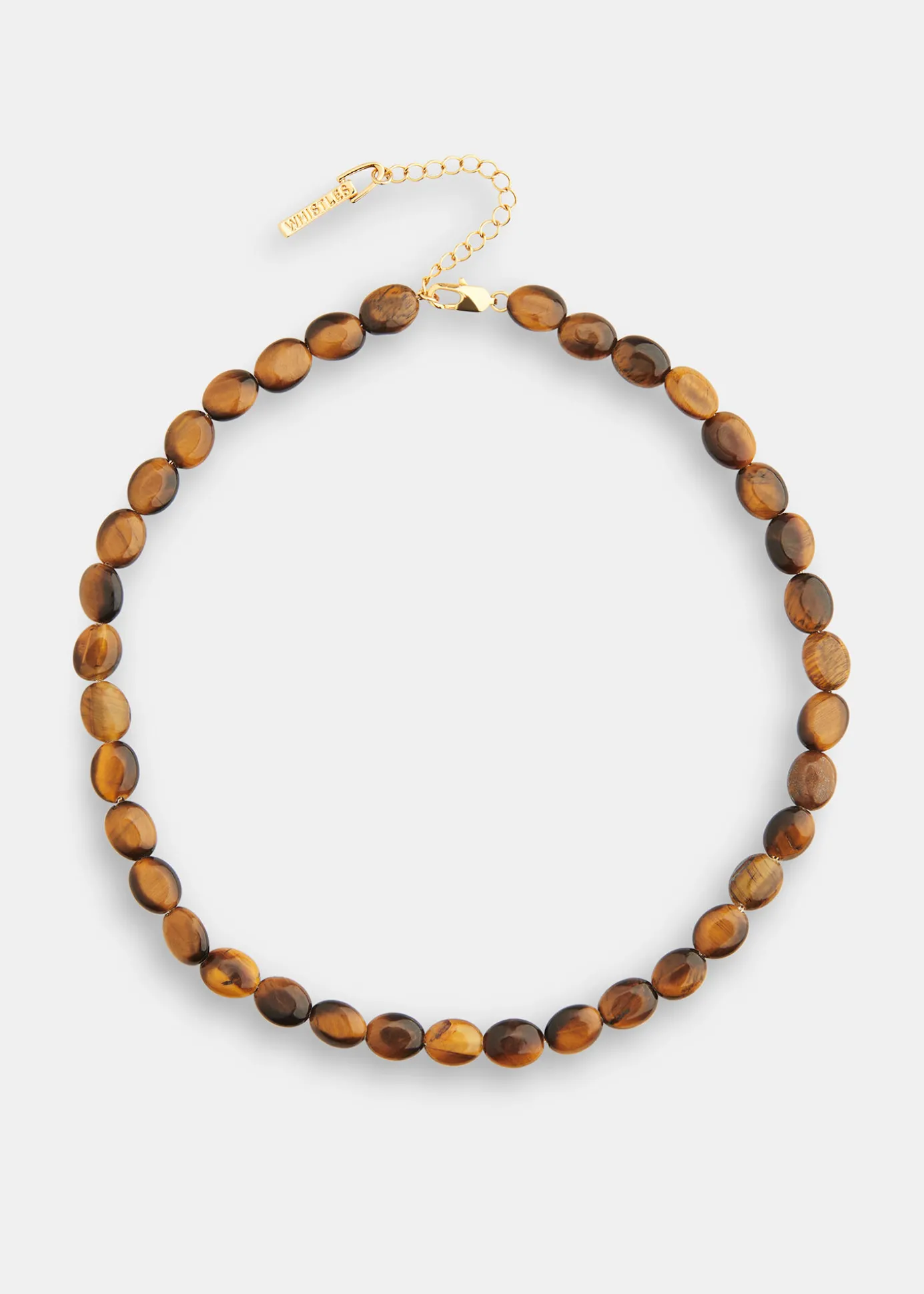 Brown Tiger Eye Beaded Necklace