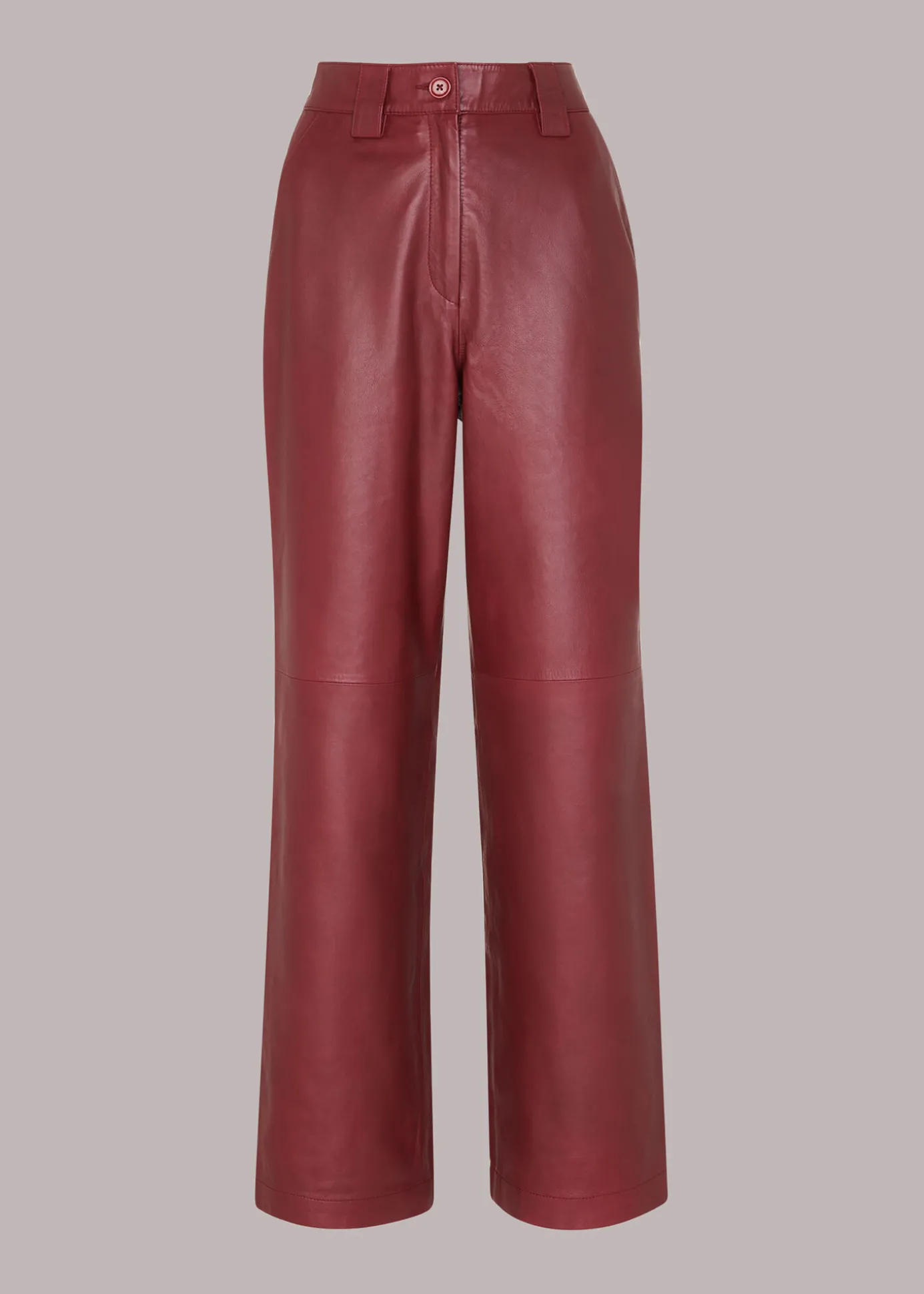 Burgundy Emily Leather Pant