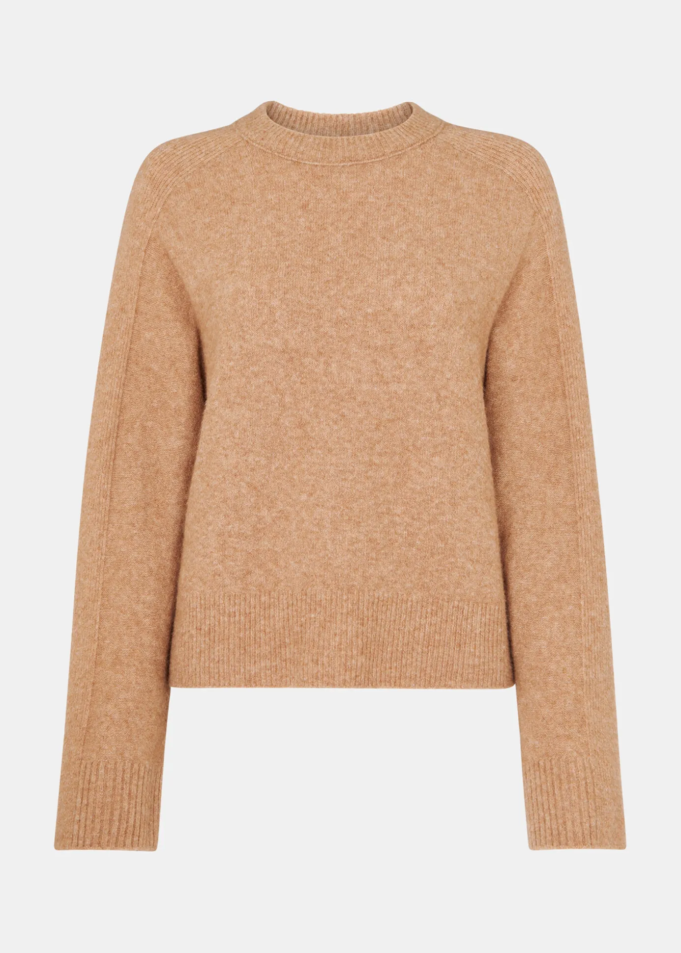 Camel Alana Wool Mix Crew Neck