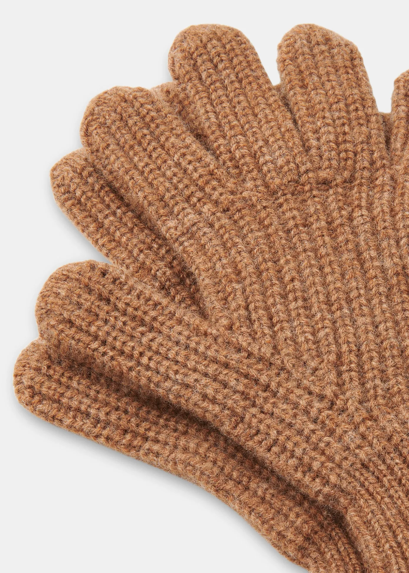 Camel Lambswool Gloves