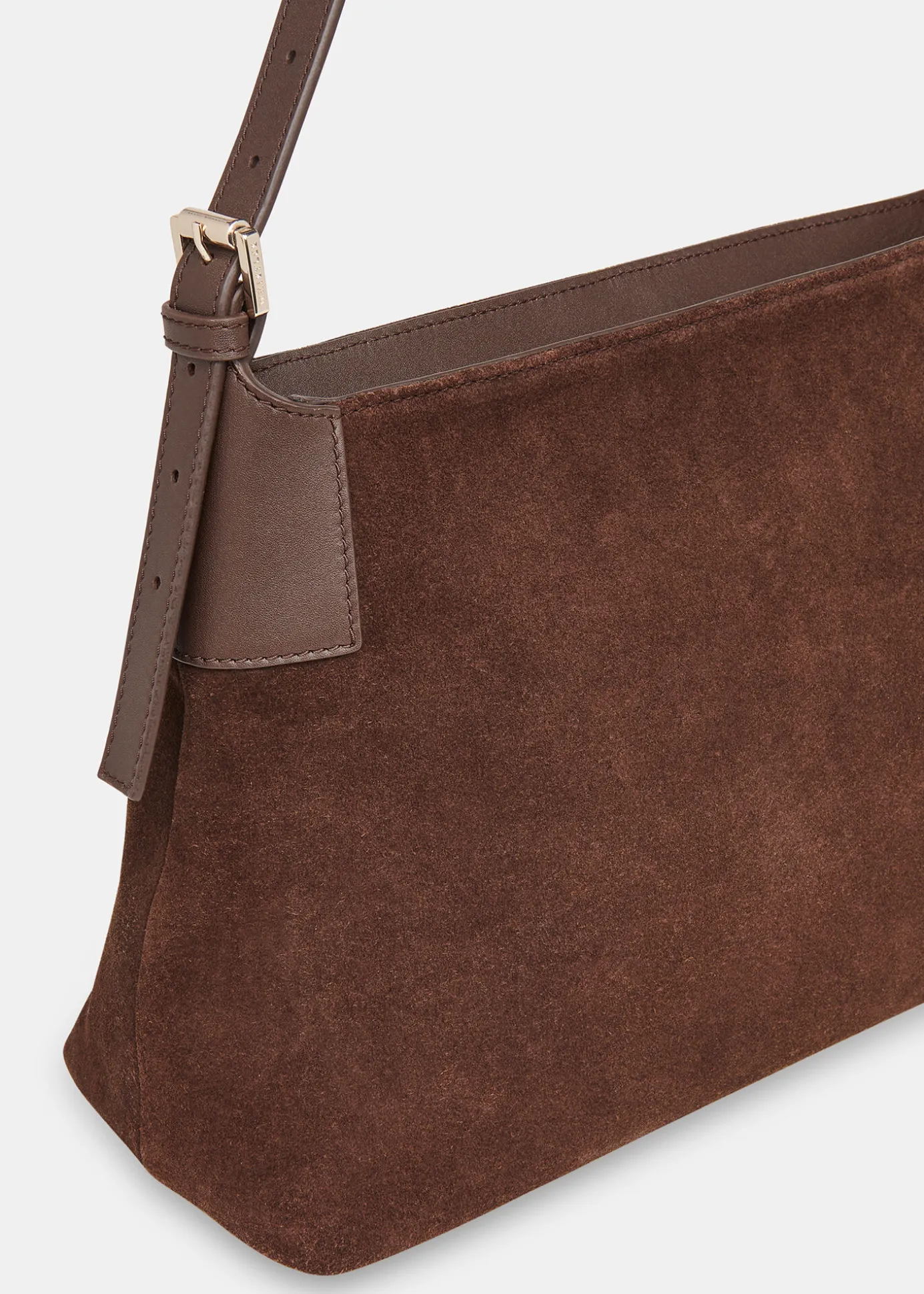 Chocolate Paloma Suede Shoulder Bag