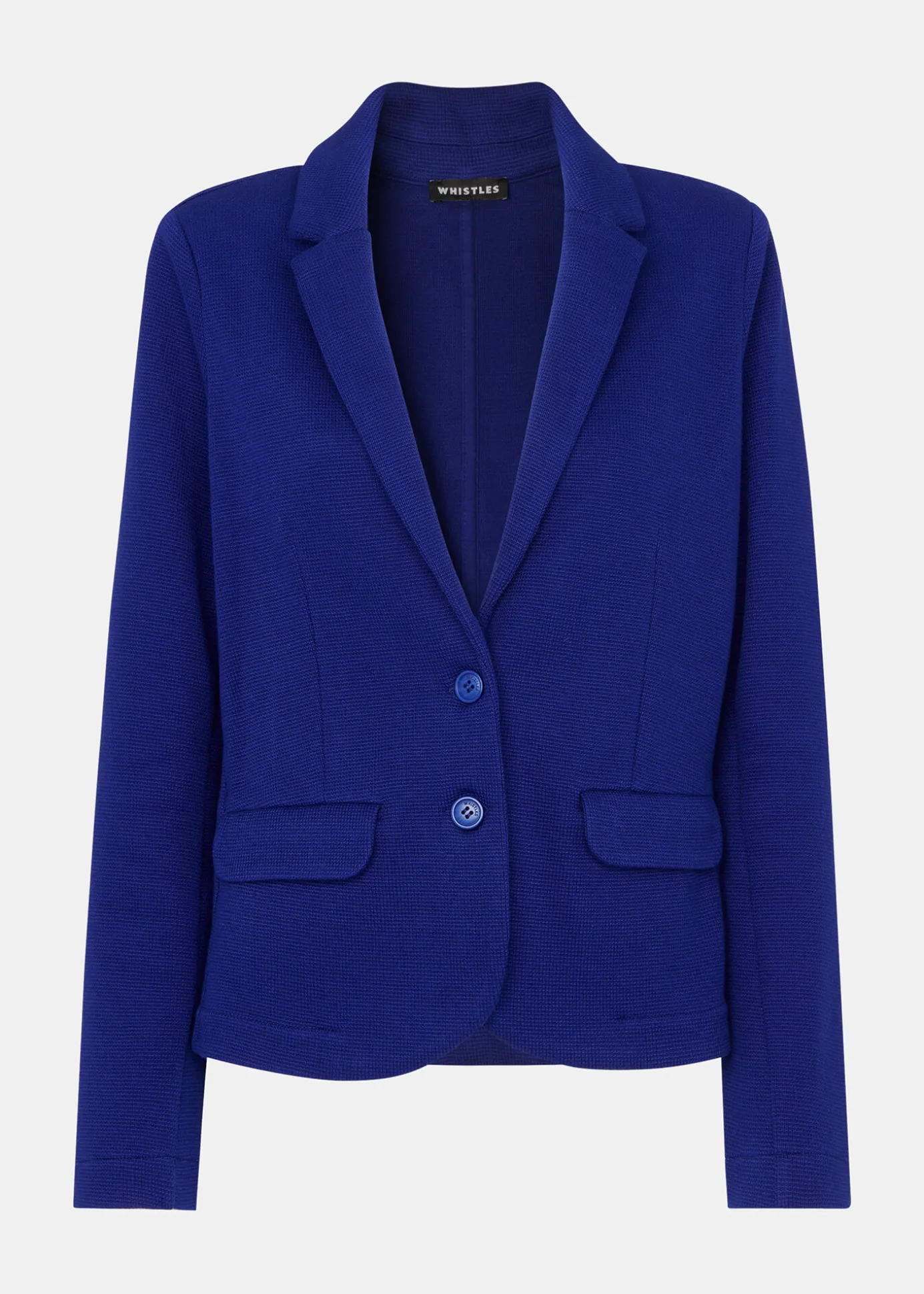 Cobalt Blue Slim Jersey Jacket