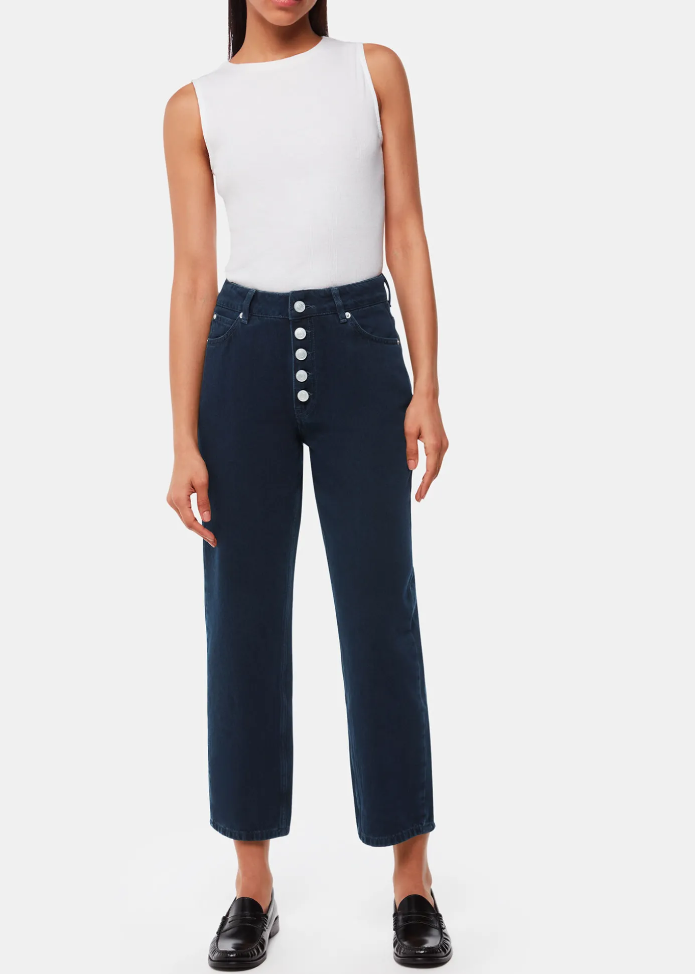 Dark Denim Authentic Hollie Button Jean