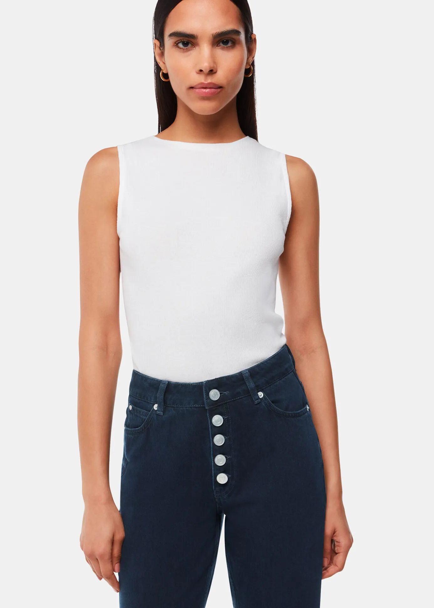 Dark Denim Authentic Hollie Button Jean