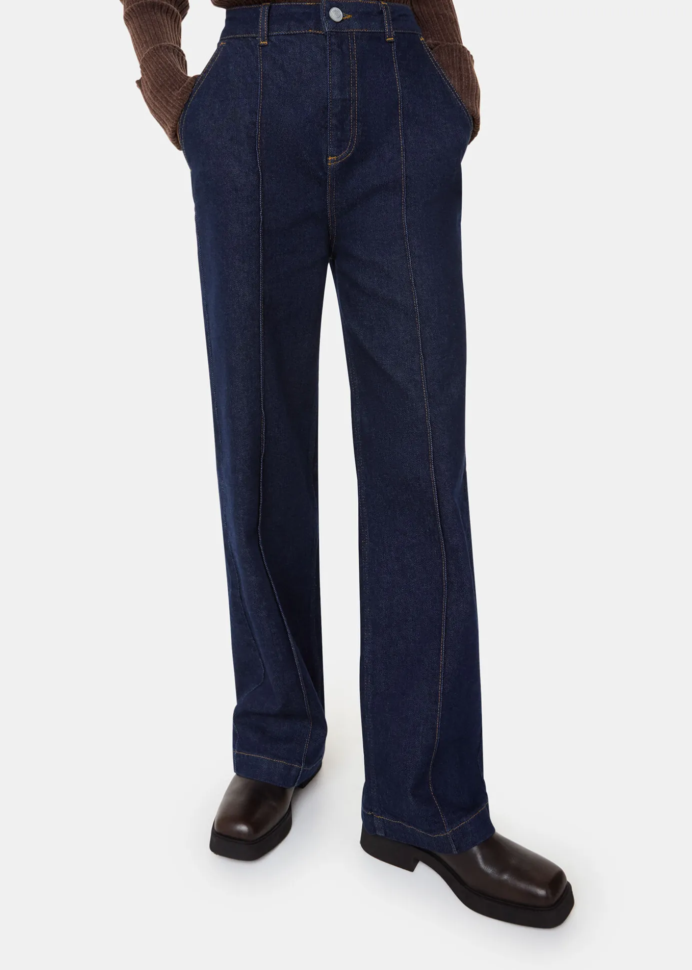 Dark Denim Seam Detail Jean