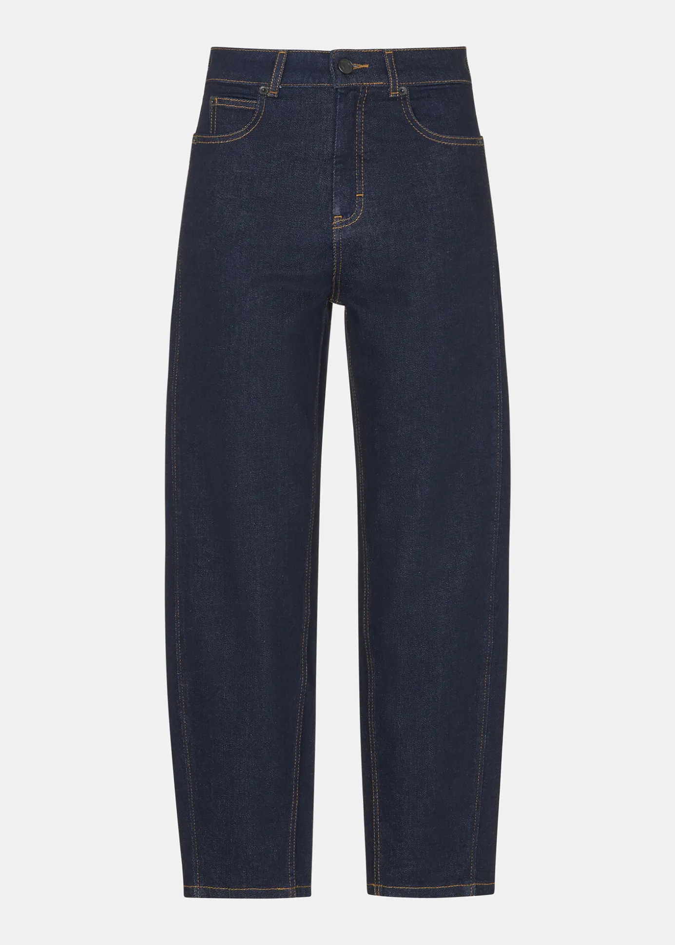 Dark Denim Stretch Barrel Leg Jean