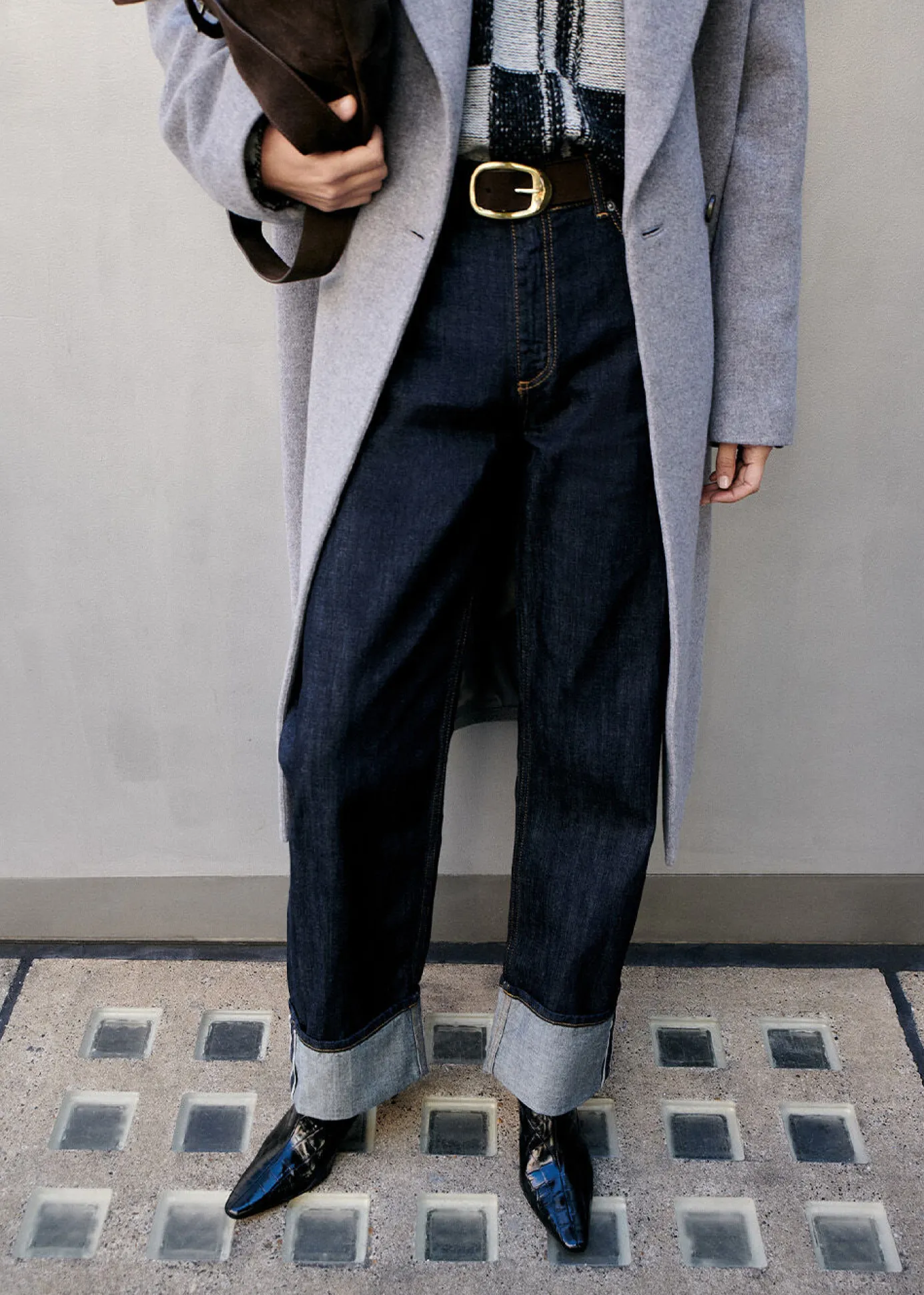 Dark Denim Turn Up Selvedge Jean