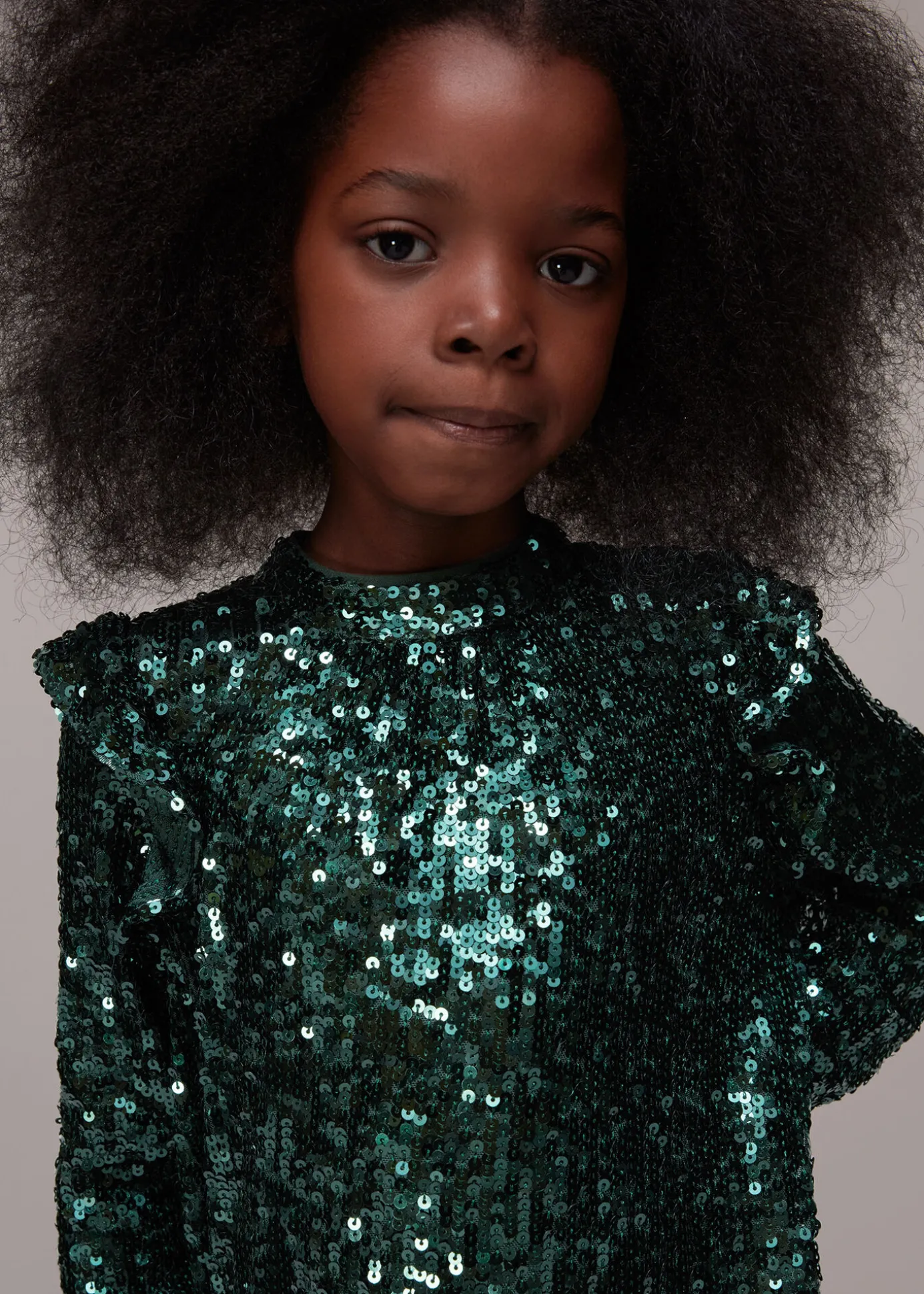 Dark Green Alma Sequin Dress