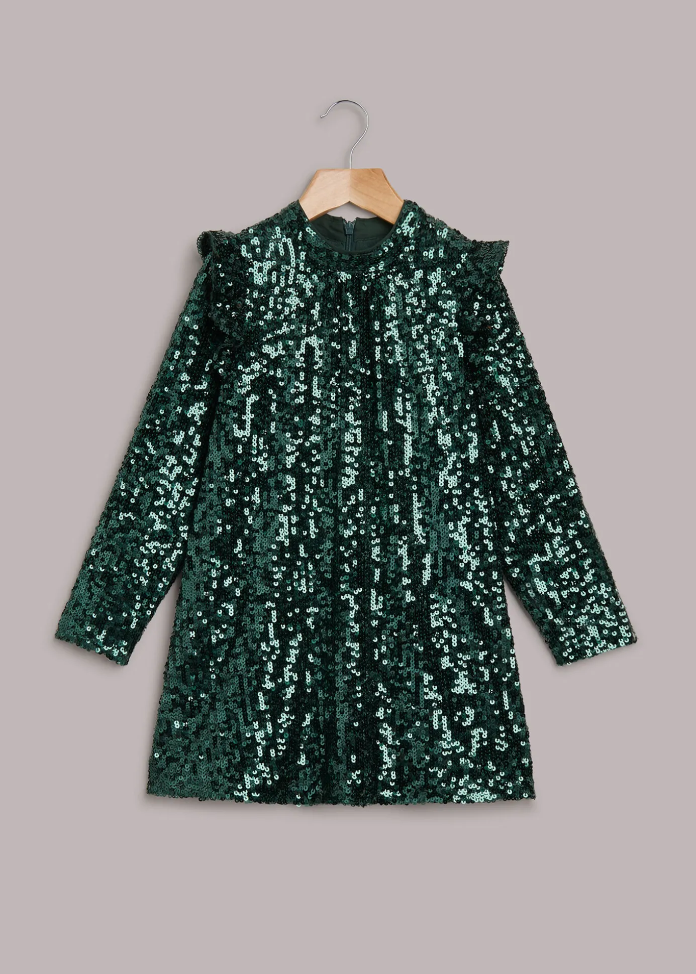 Dark Green Alma Sequin Dress