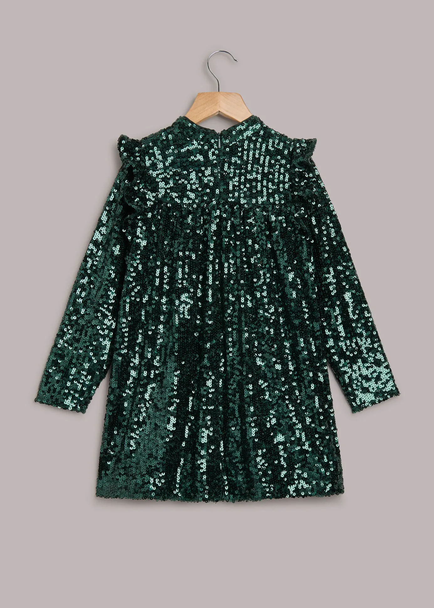 Dark Green Alma Sequin Dress