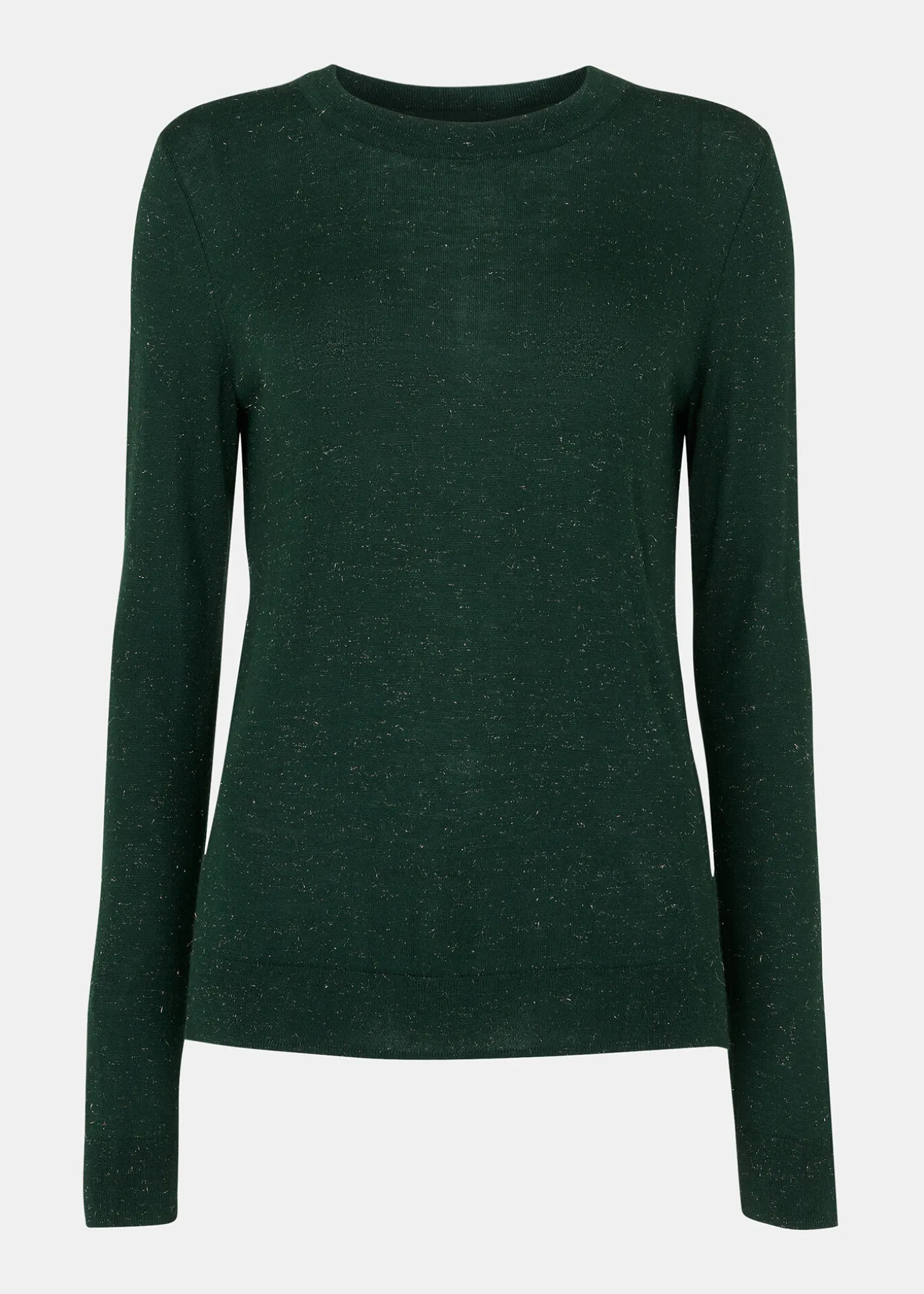 Dark Green Annie Sparkle Crew Neck