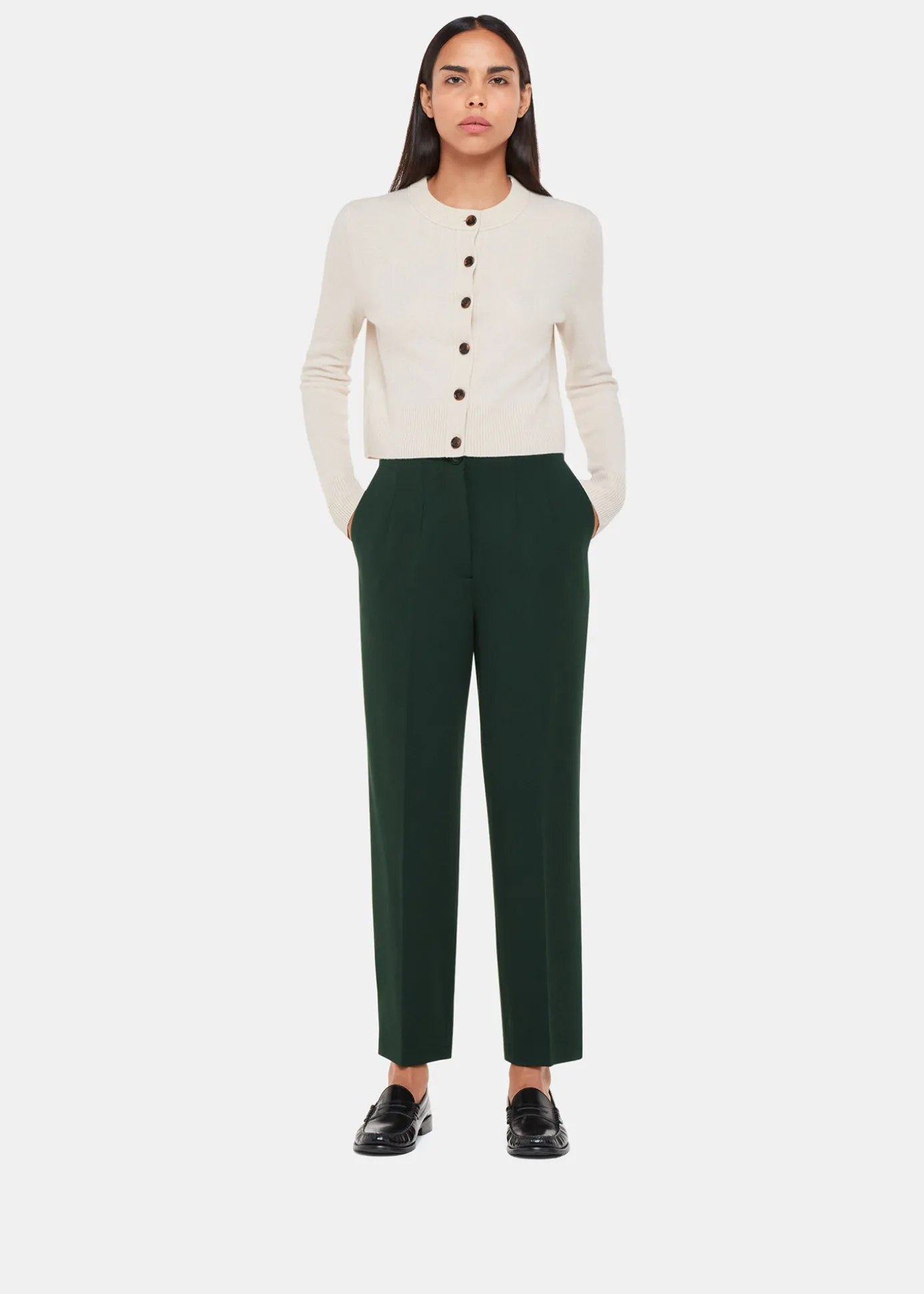 Dark Green Lila Ponte Trouser