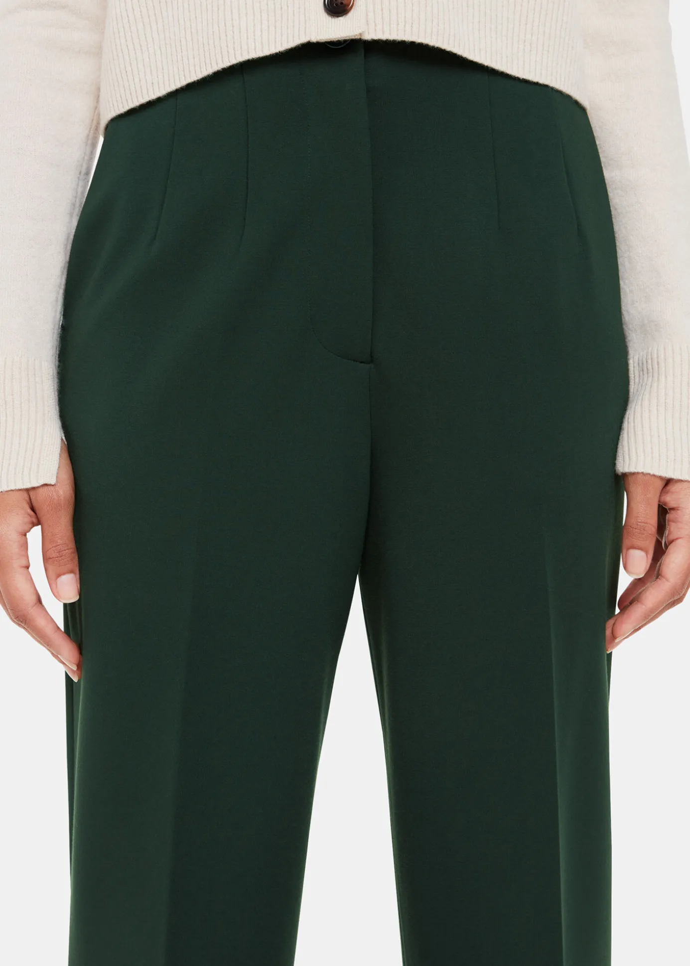 Dark Green Lila Ponte Trouser
