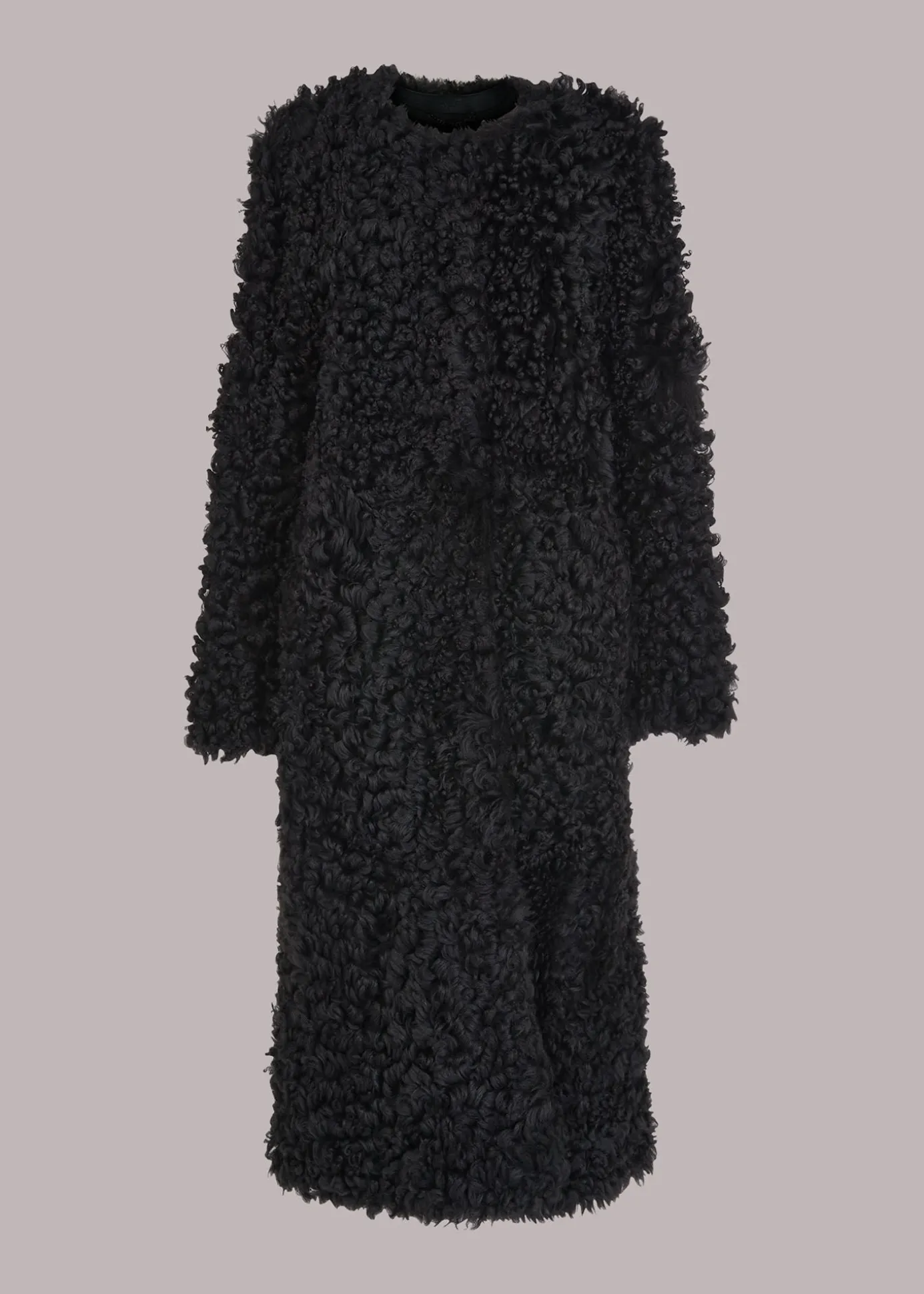 Dark Grey Eliza Shearling Coat