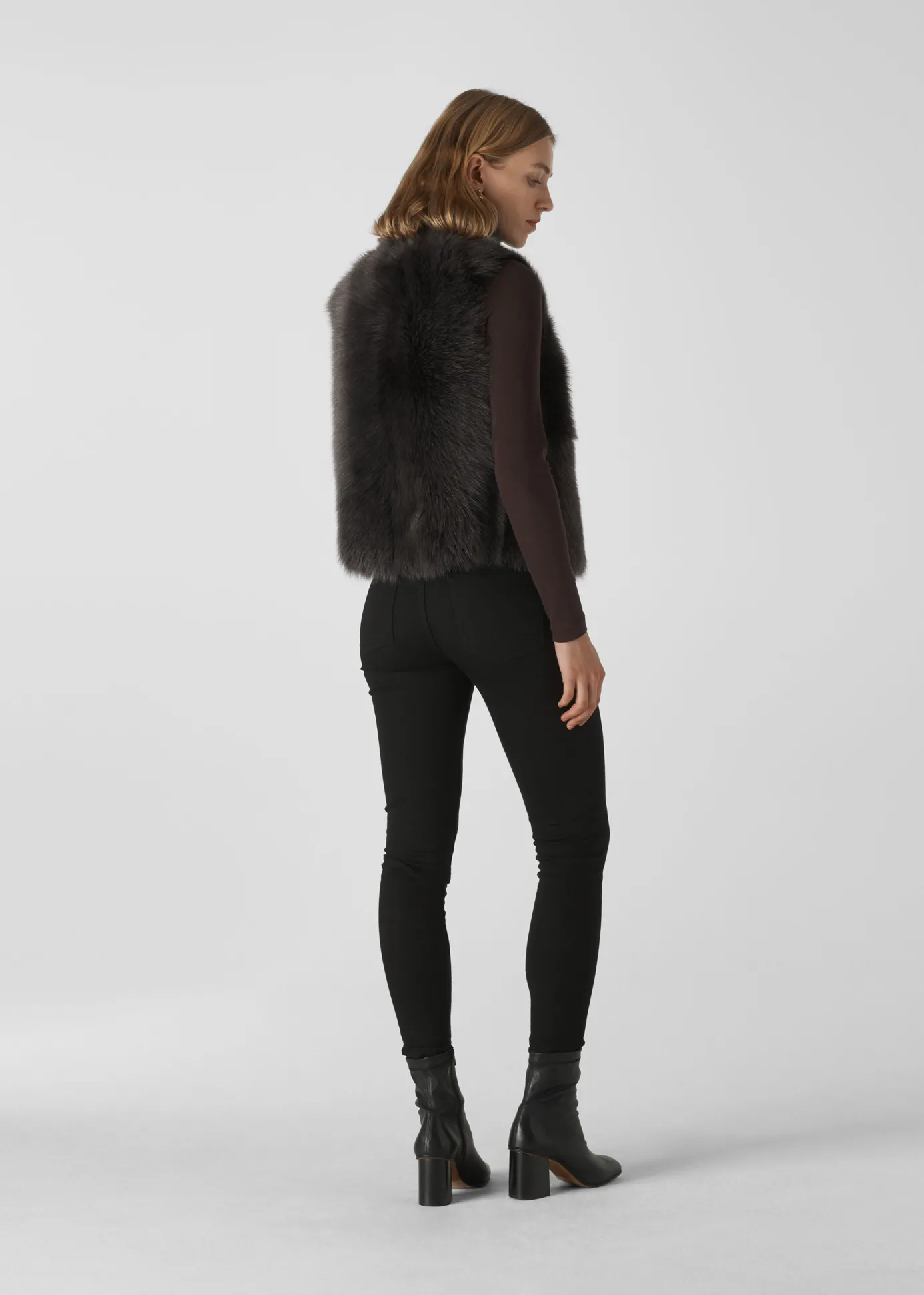 Dark Grey Toscana Sheepskin Gilet