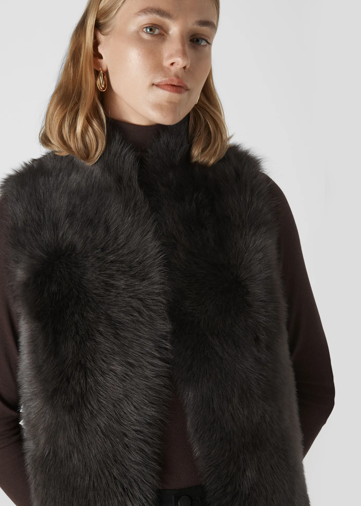 Dark Grey Toscana Sheepskin Gilet
