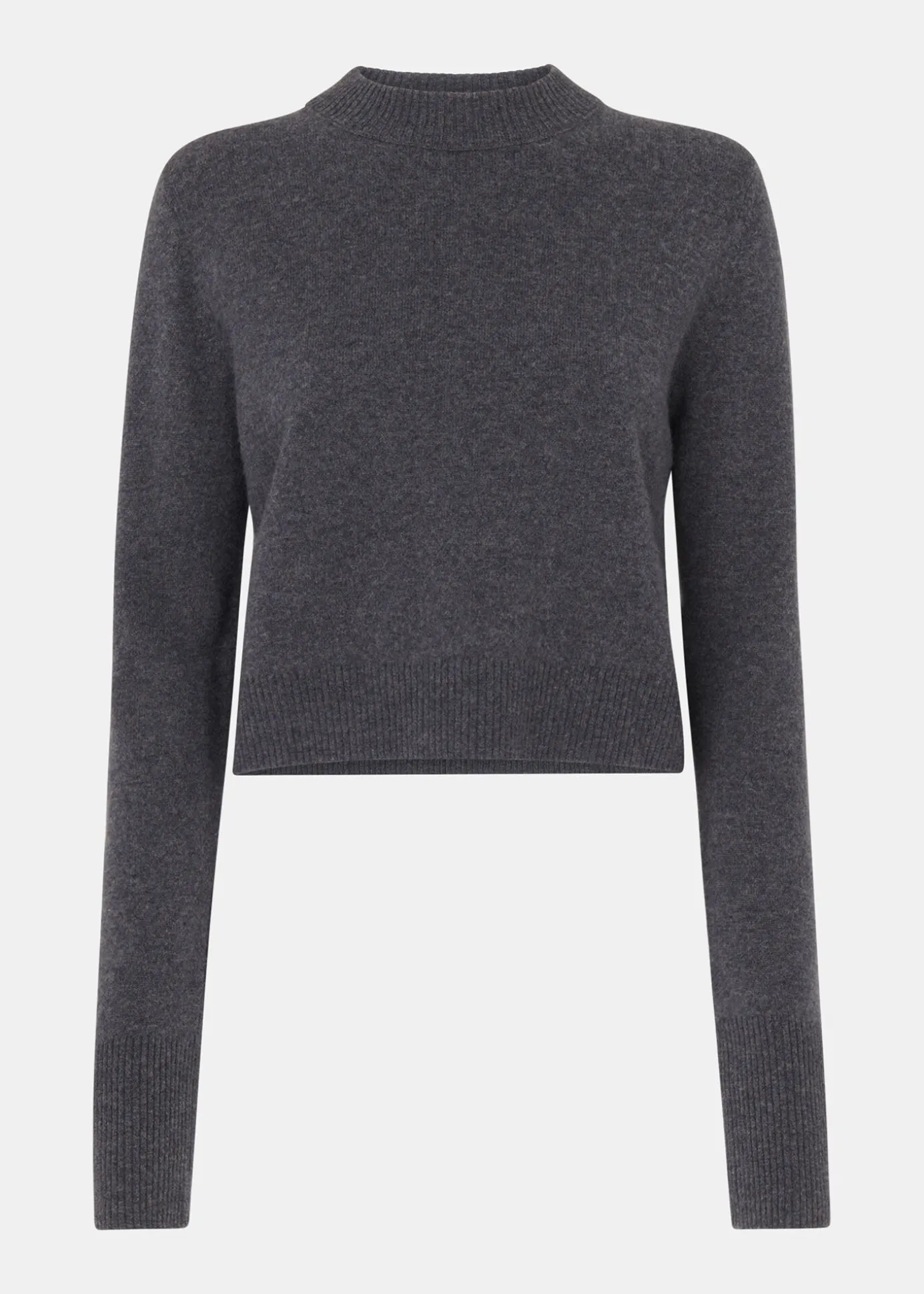 Dark Grey Wool Cropped Sweater