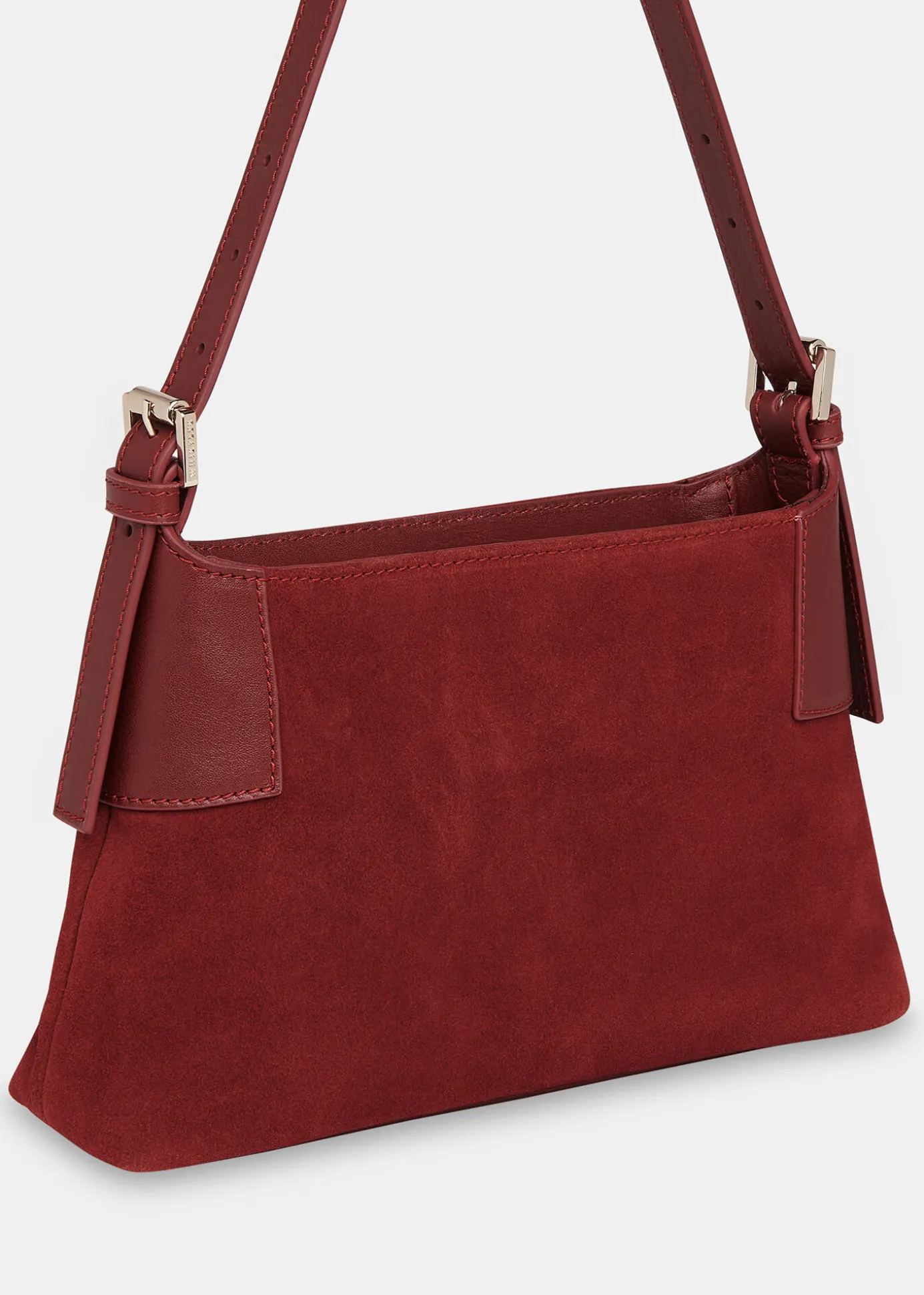 Dark Red Paloma Small Suede Bag