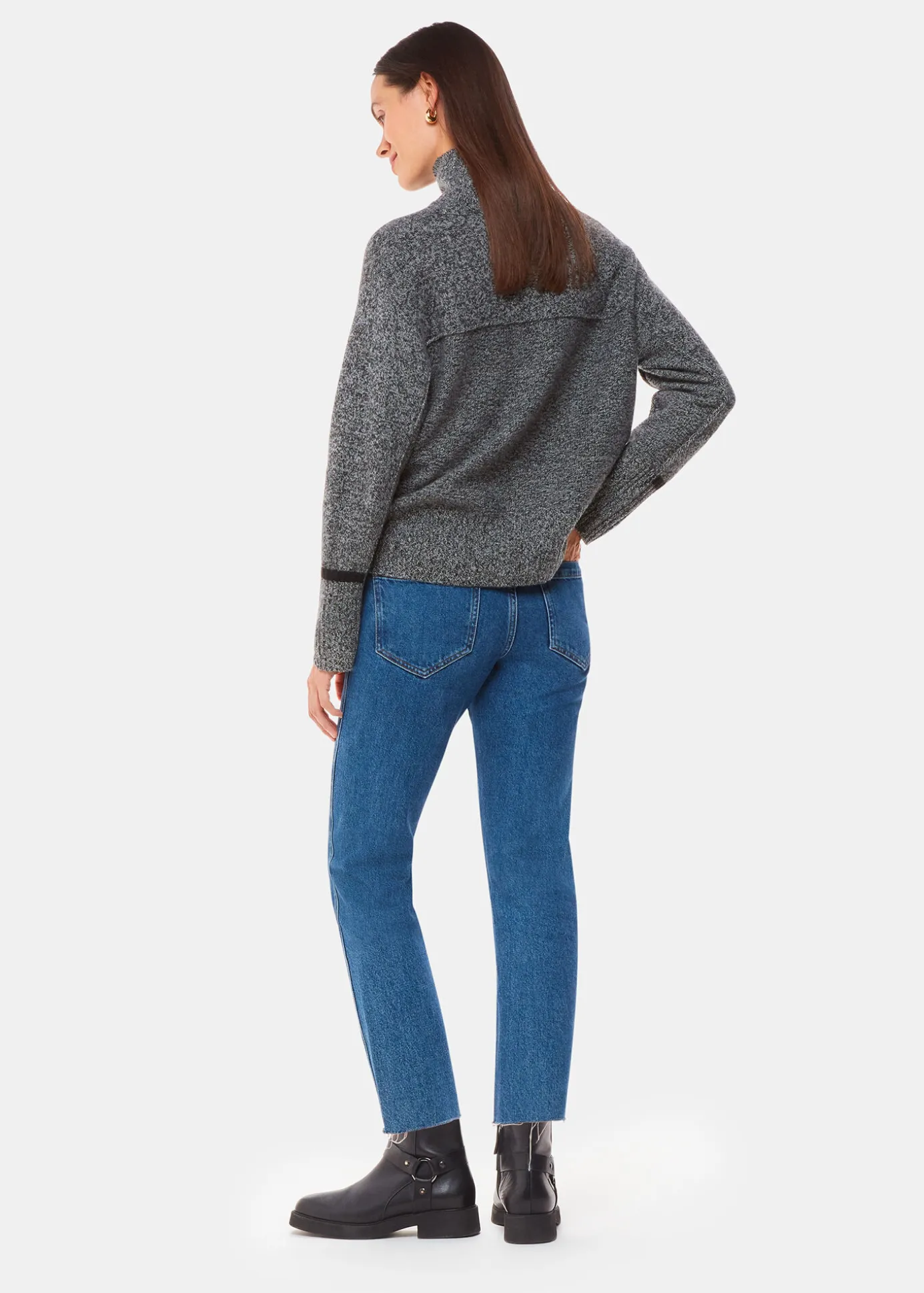 Denim Authentic Slim Frayed Jean