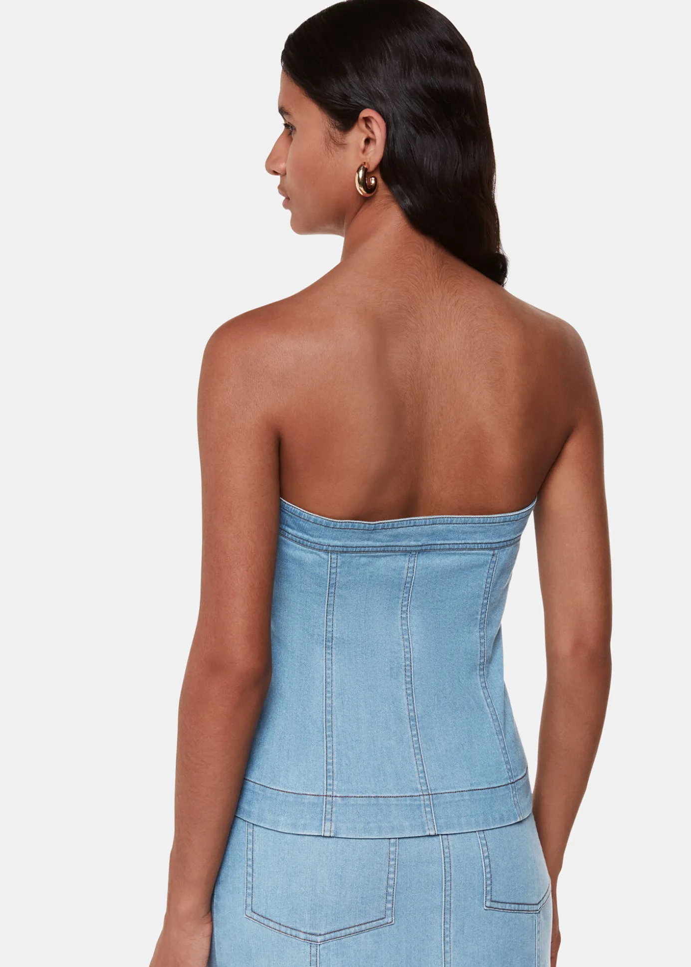 Denim Denim Corset Top